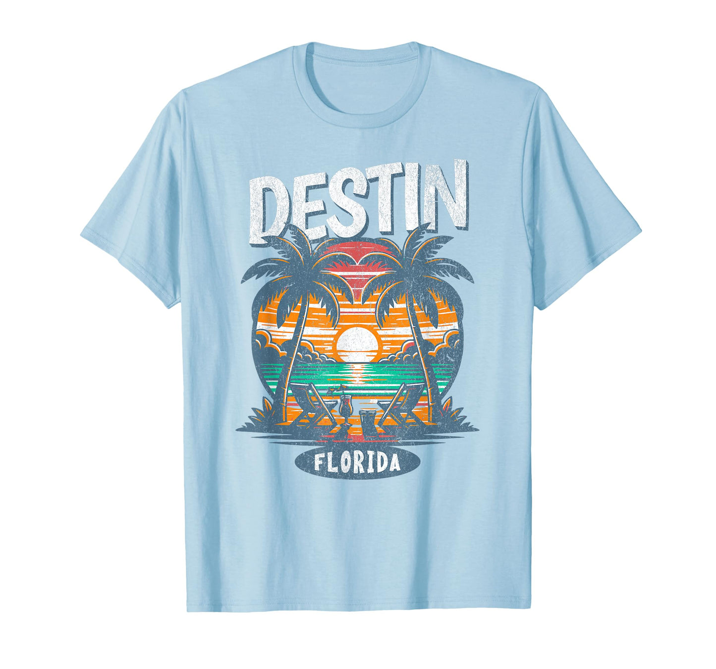 Destin Beach Florida Vintage Spring Break Vacation Retro T-Shirt