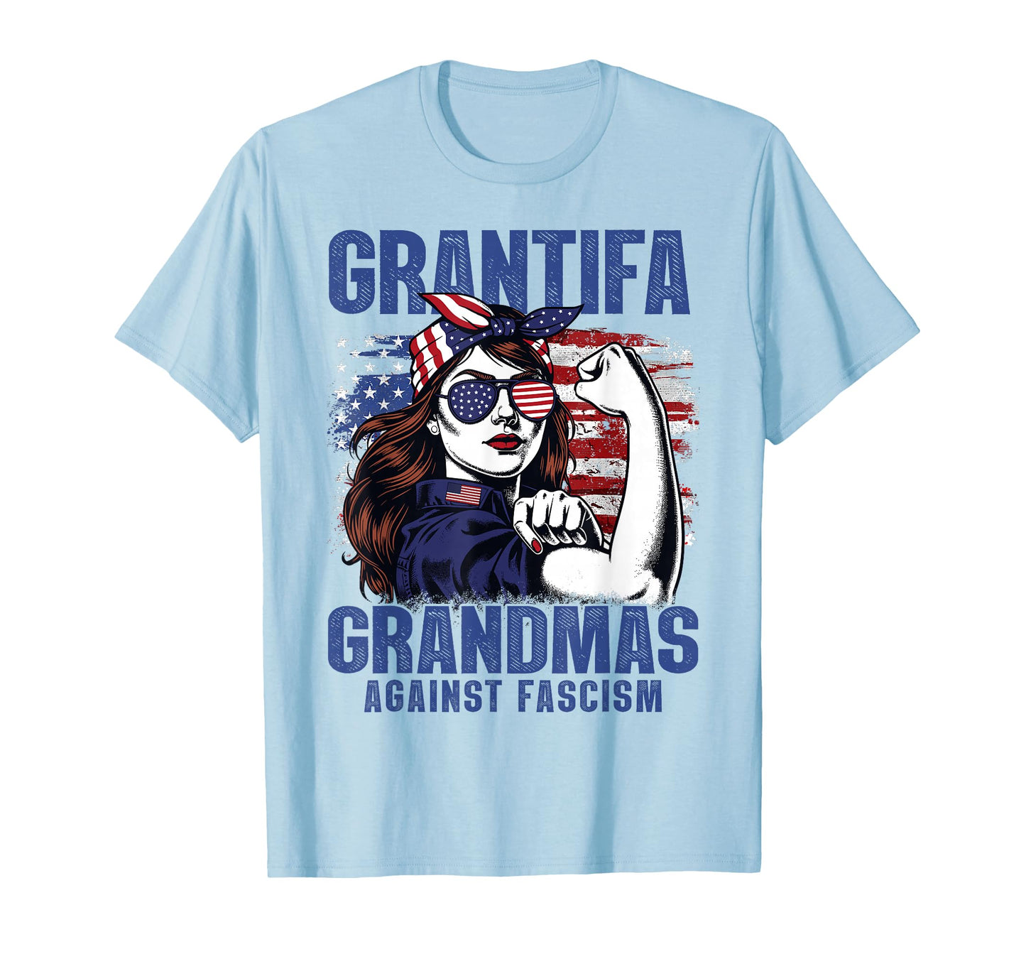 Grantifa Grandmas Against Fascism Flag Resist No Kings 50501 T-Shirt