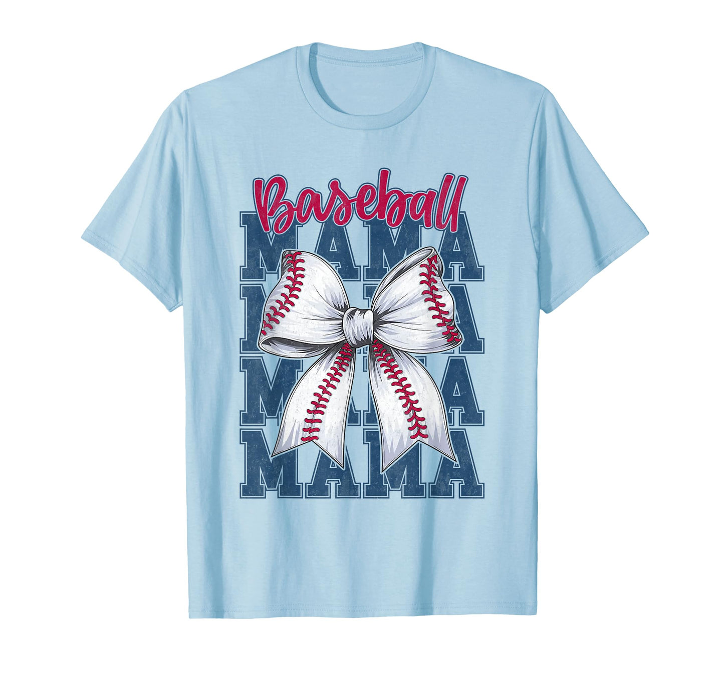 Baseball Mama Coquette Bow Game Day Baseball Mom Mother T-Shirt