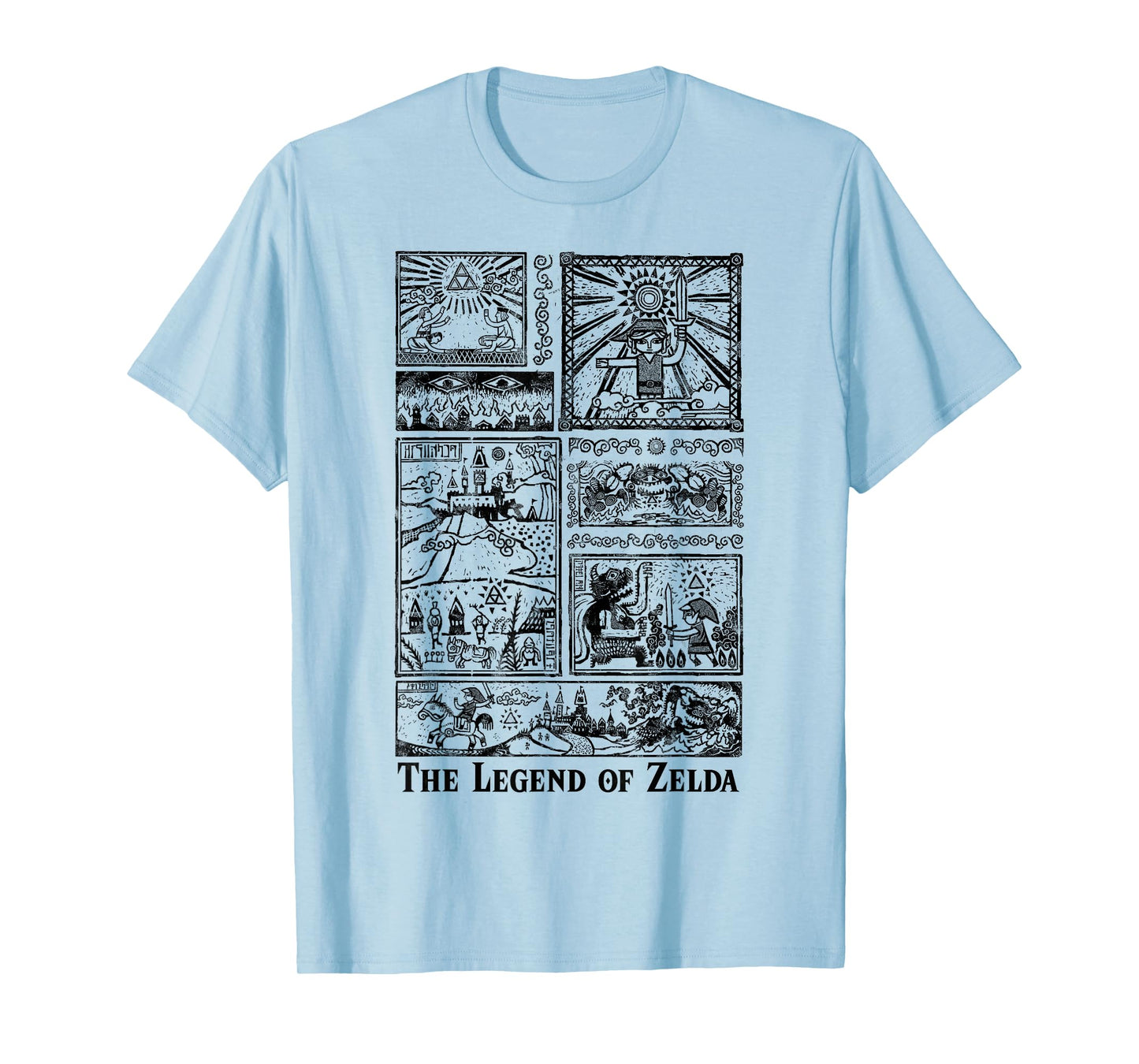 Nintendo Zelda The Legend Lives In Tonal Glyphs T-Shirt
