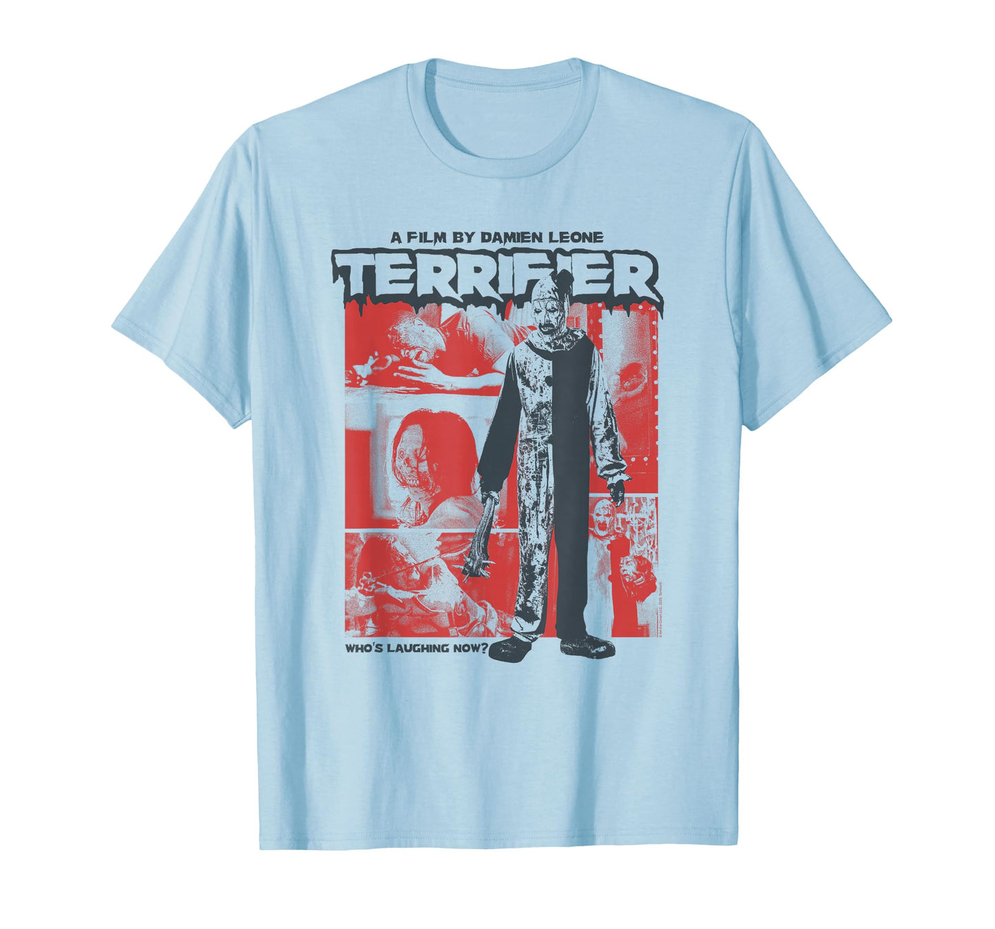 Terrifier Two Tone Art Collage Horror Movie T-Shirt