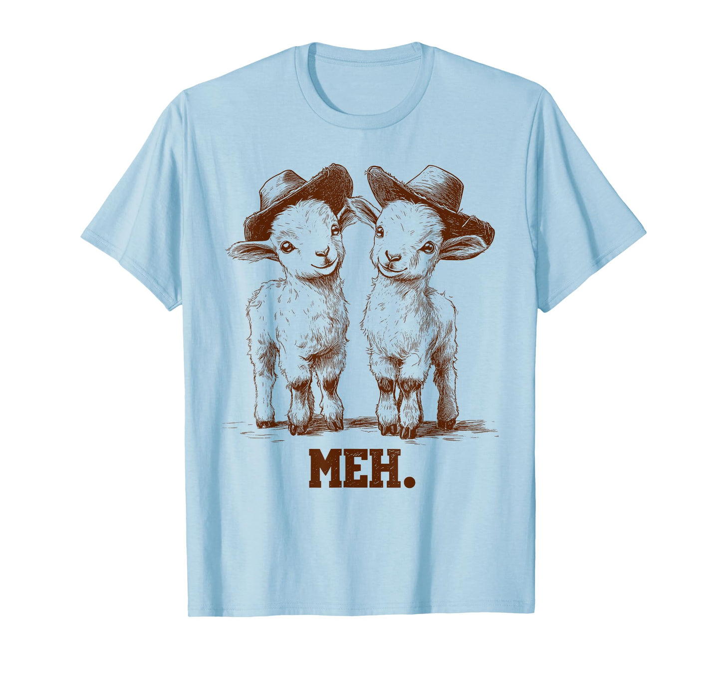 Meh Goat Meme Farm Animal Funny Farmer Animals Lover T-Shirt