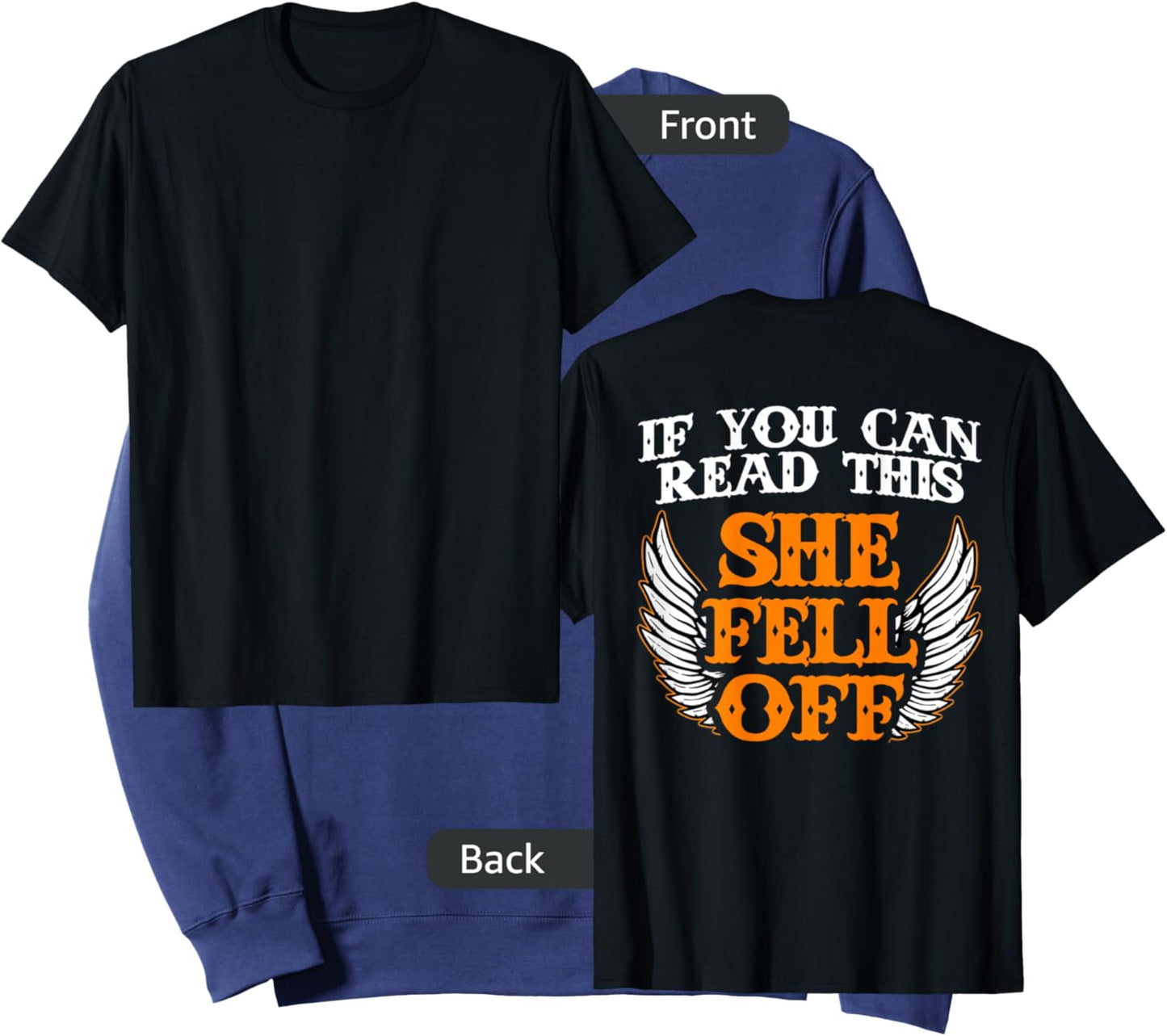 If You Can Read This She Fell Off Biker - Motorcycle Riders Sweatshirt - Sweatshirt | Navy
