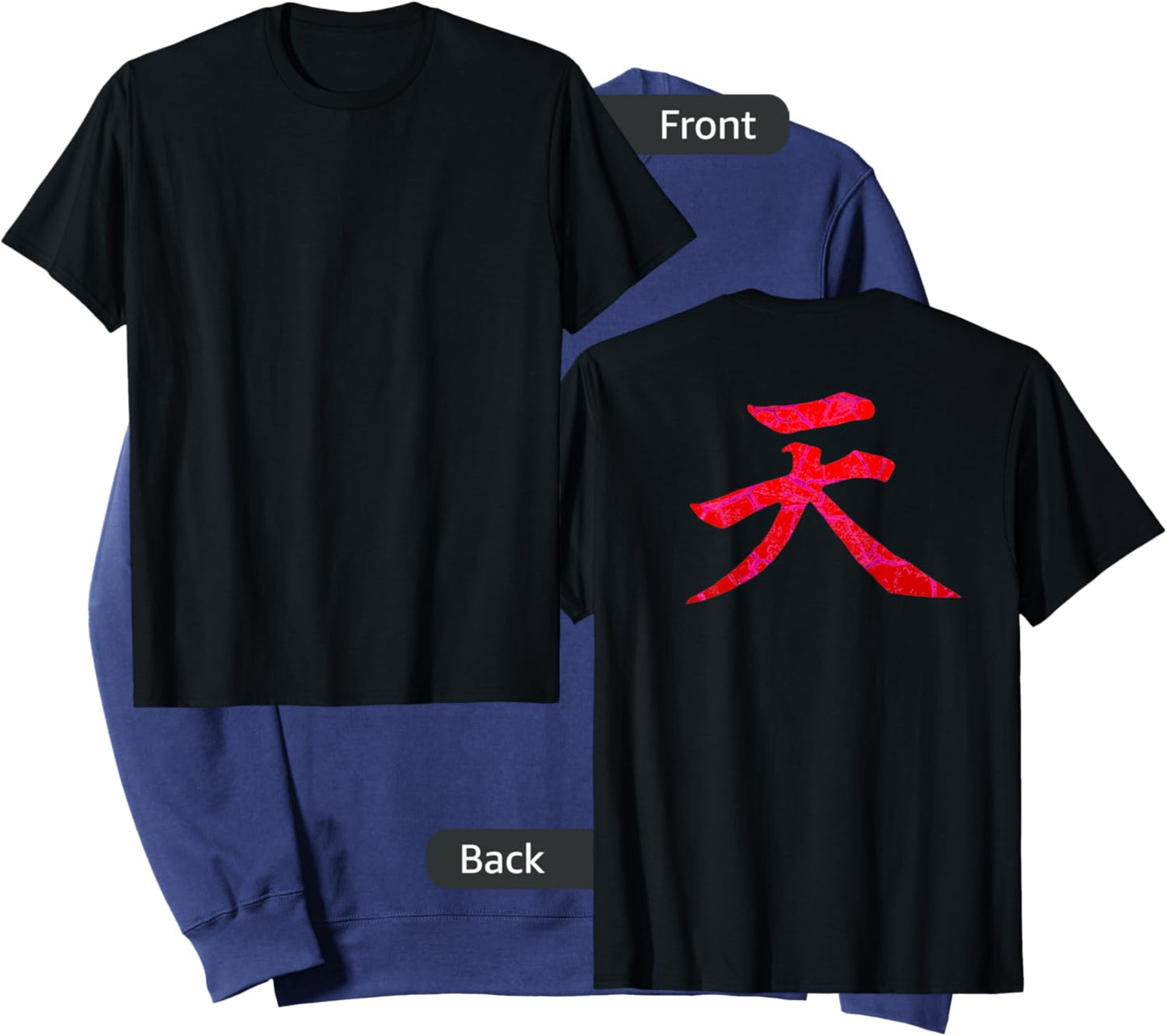 Heaven Kanji Raging Demon Japanese Sweatshirt - Sweatshirt | Navy