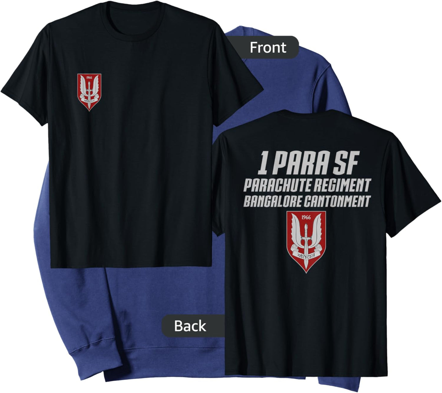 Indian Para Special Force Parachute India Army Sweatshirt - Sweatshirt | Navy