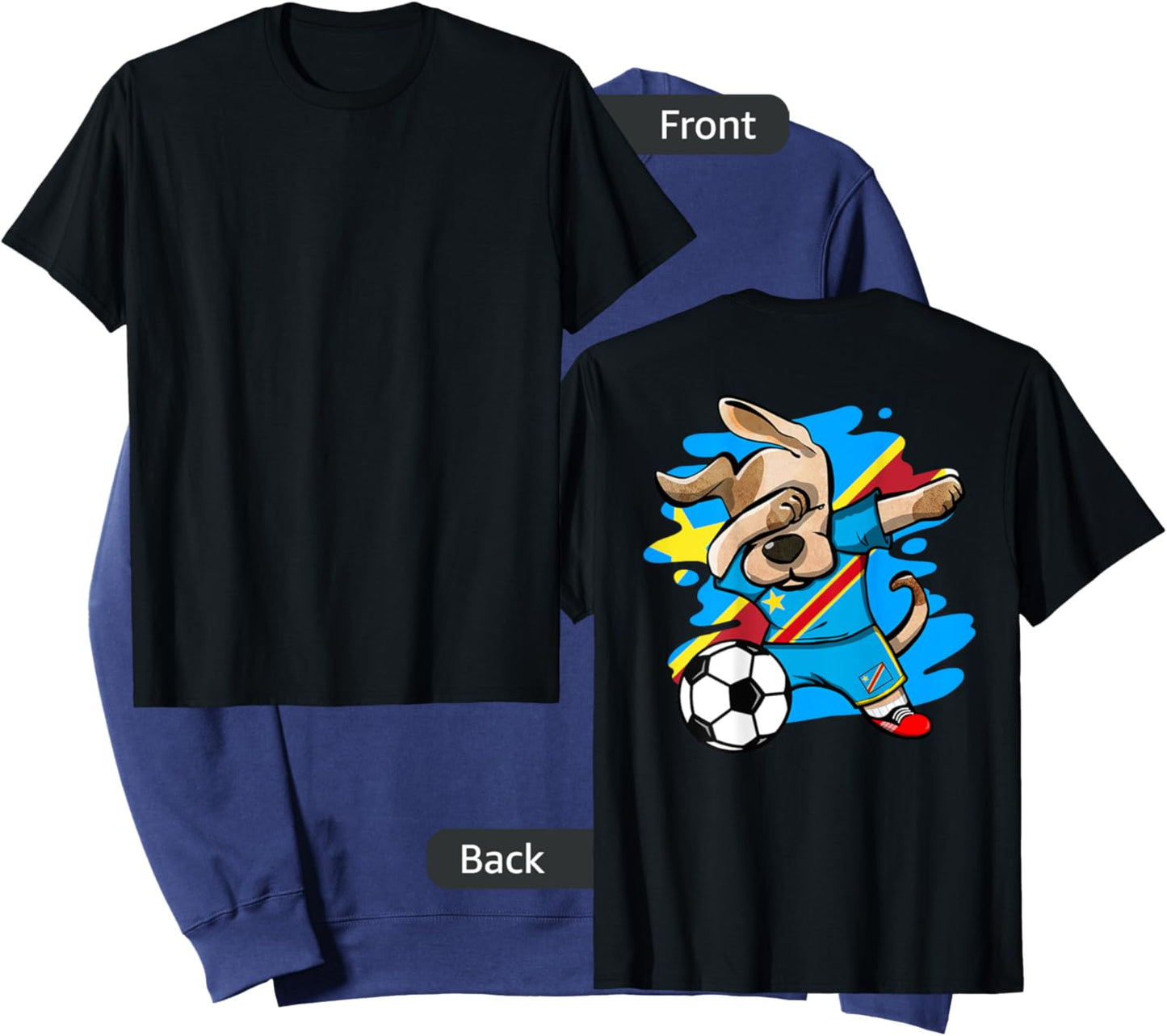 Dabbing Dog DR Congo Soccer Fans Jersey Congolese Football Sweatshirt - Sweatshirt | Navy
