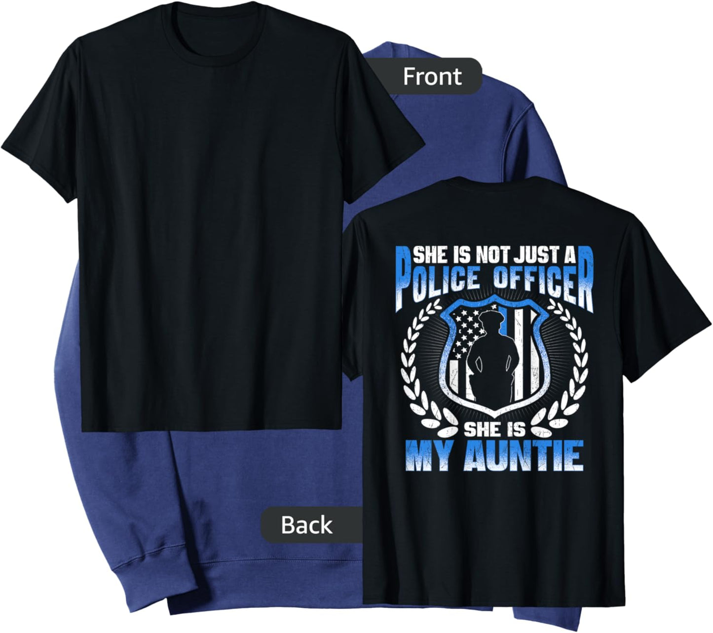 My Auntie Is A Police Officer - Proud Police Nephew Niece Sweatshirt - Sweatshirt | Navy