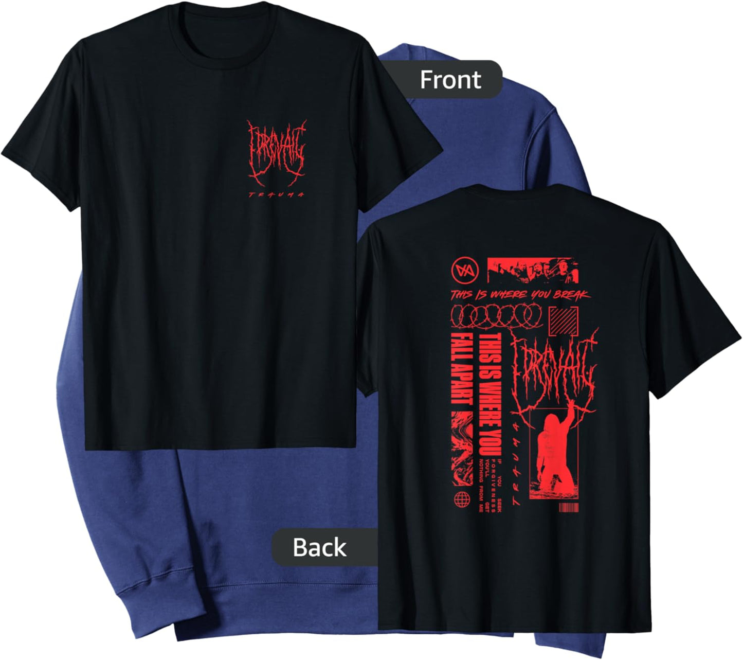 I Prevail - Official Merchandise - Black Metal Small Sweatshirt - Sweatshirt | Navy