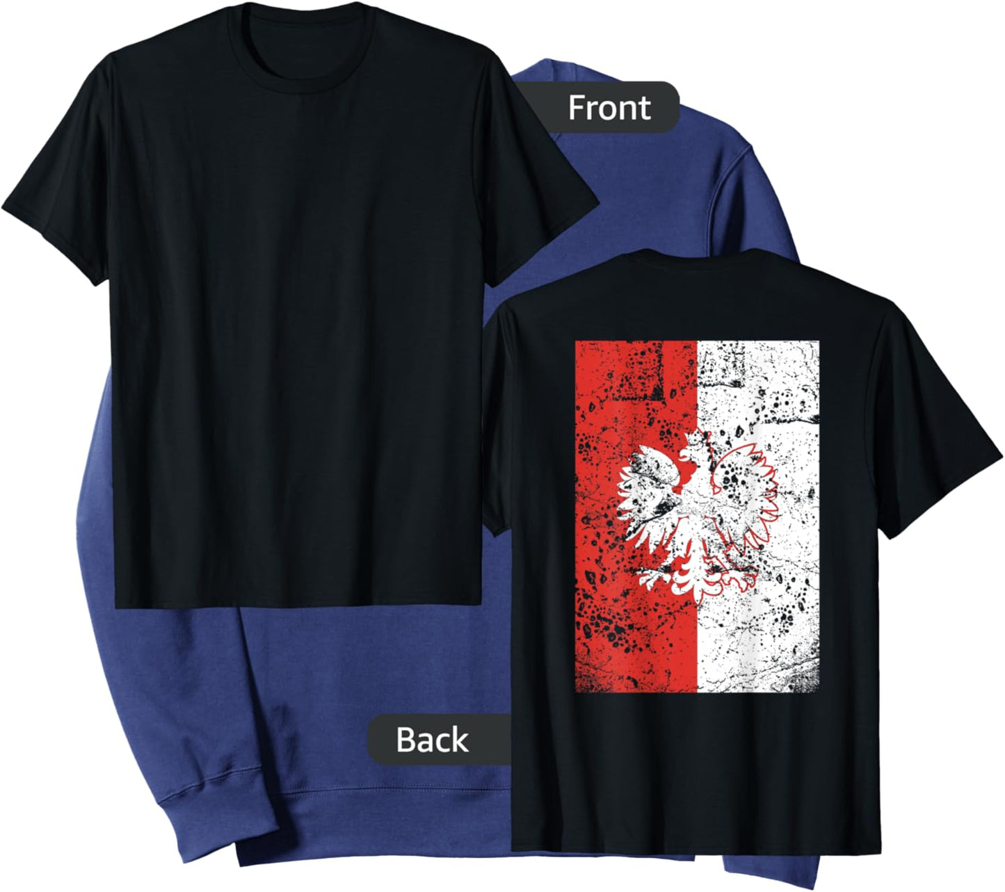 Poland Flag Vintage Big Polska Eagle Polish Pride Country Sweatshirt - Sweatshirt | Navy