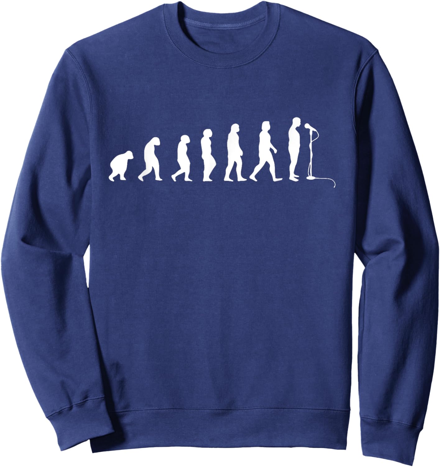 Evolution of Speech - Funny Comedian Sweatshirt - Sweatshirt | Navy