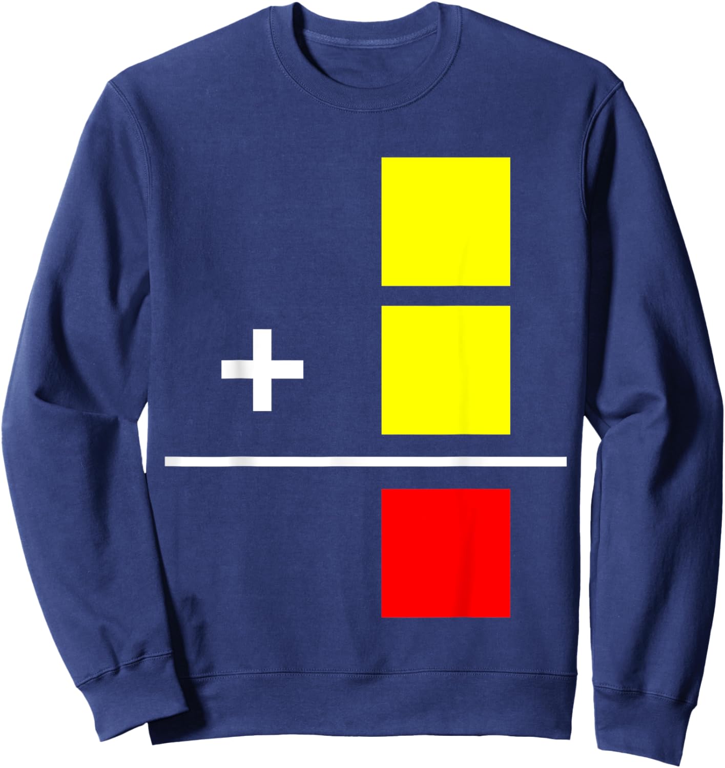 Soccer Yellow Red Card Football Referee Funny Rules Math Sweatshirt - Sweatshirt | Navy