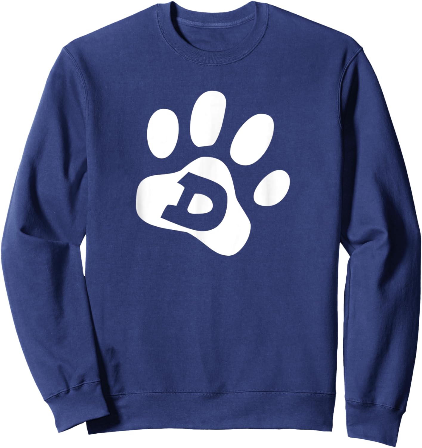 Letter D Dog Paw Alphabet Outfit For Dog Lovers Puppy Sweatshirt - Sweatshirt | Navy