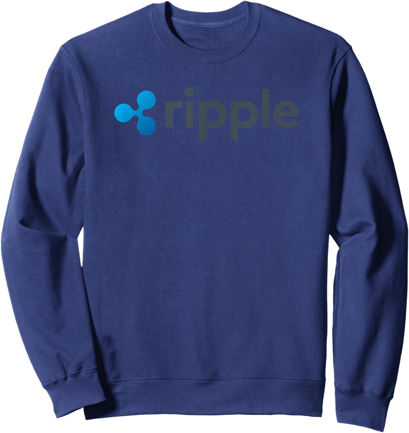 Ripple Coin XRP Cryptocurrency Fan Logo HODLer To The Moon Sweatshirt - Sweatshirt | Navy