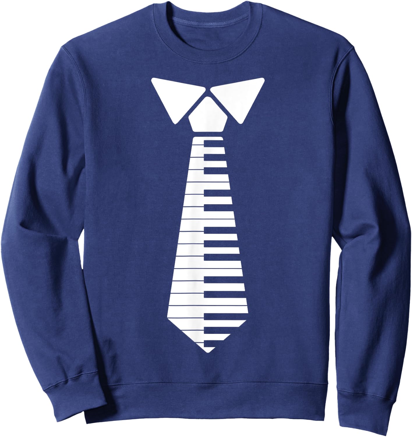 Cute Piano Women Piano Tie Keyboard Player Musician Sweatshirt - Sweatshirt | Navy