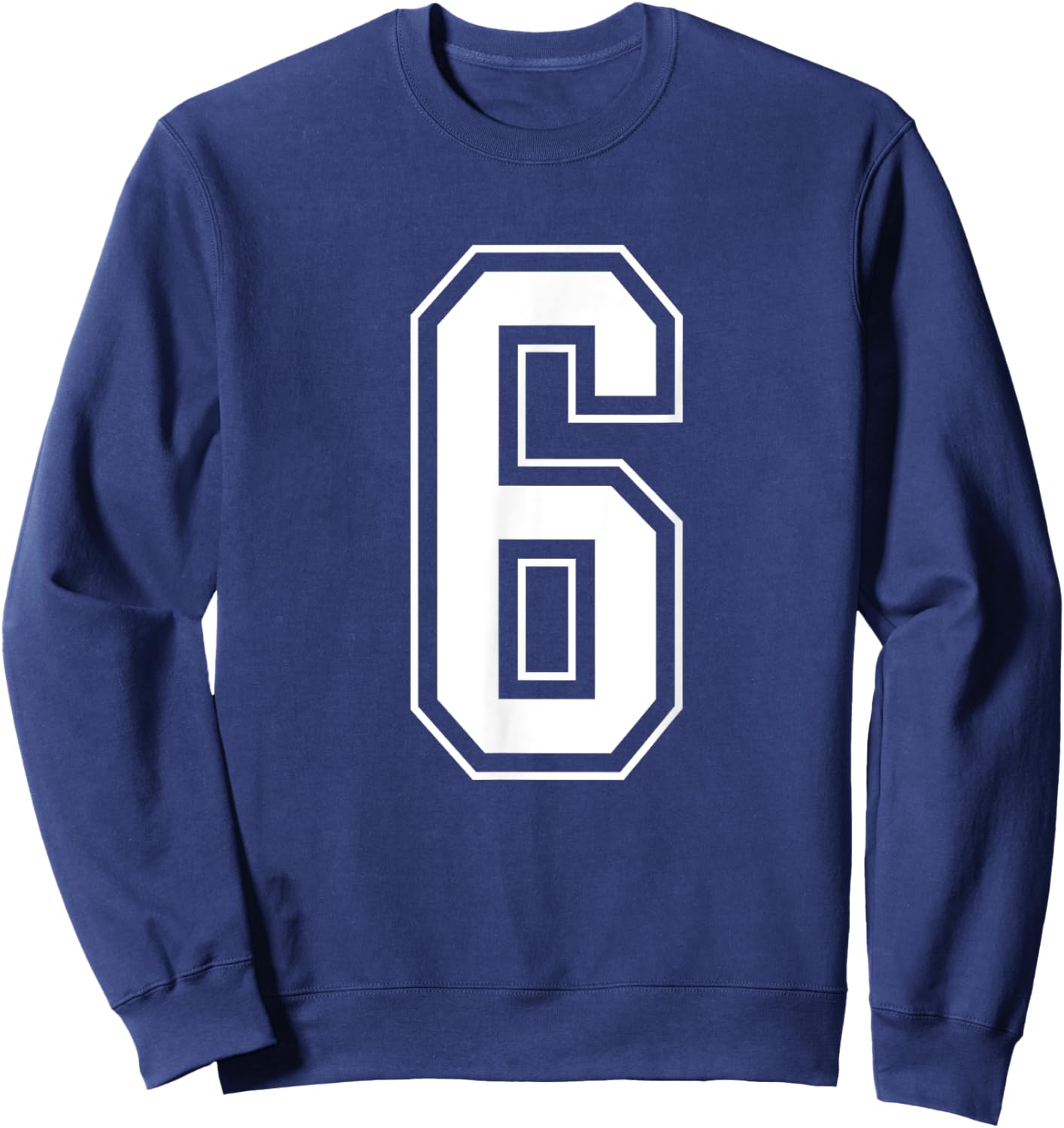 Varsity Jersey Number 6 Sweatshirt - Sweatshirt | Navy