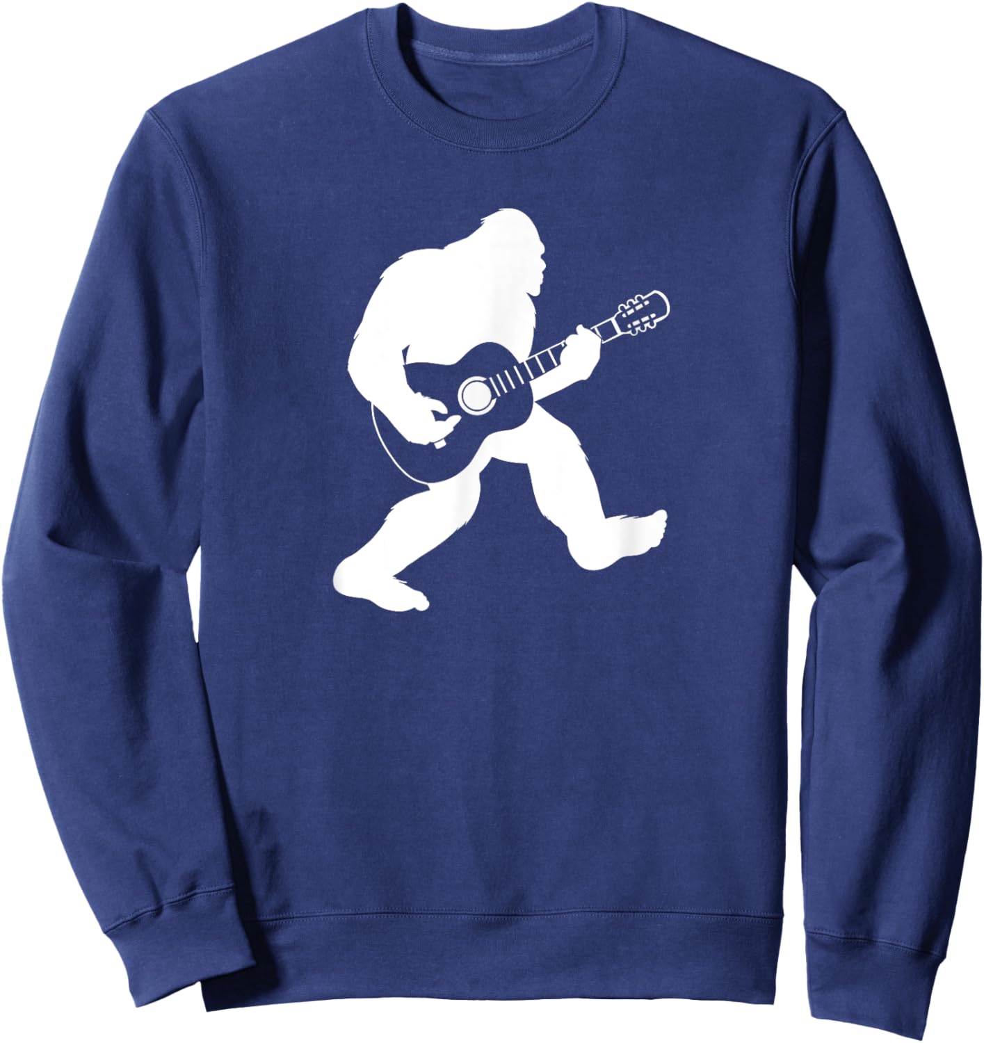 Bigfoot playing acoustic guitar Sweatshirt - Sweatshirt | Navy