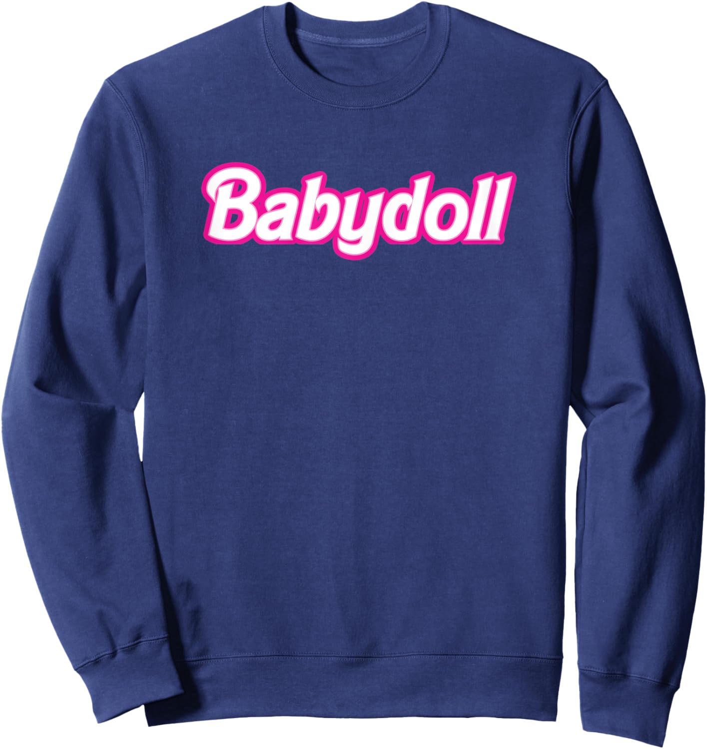 Babydoll Pink Retro Girlie Sweatshirt - Sweatshirt | Navy