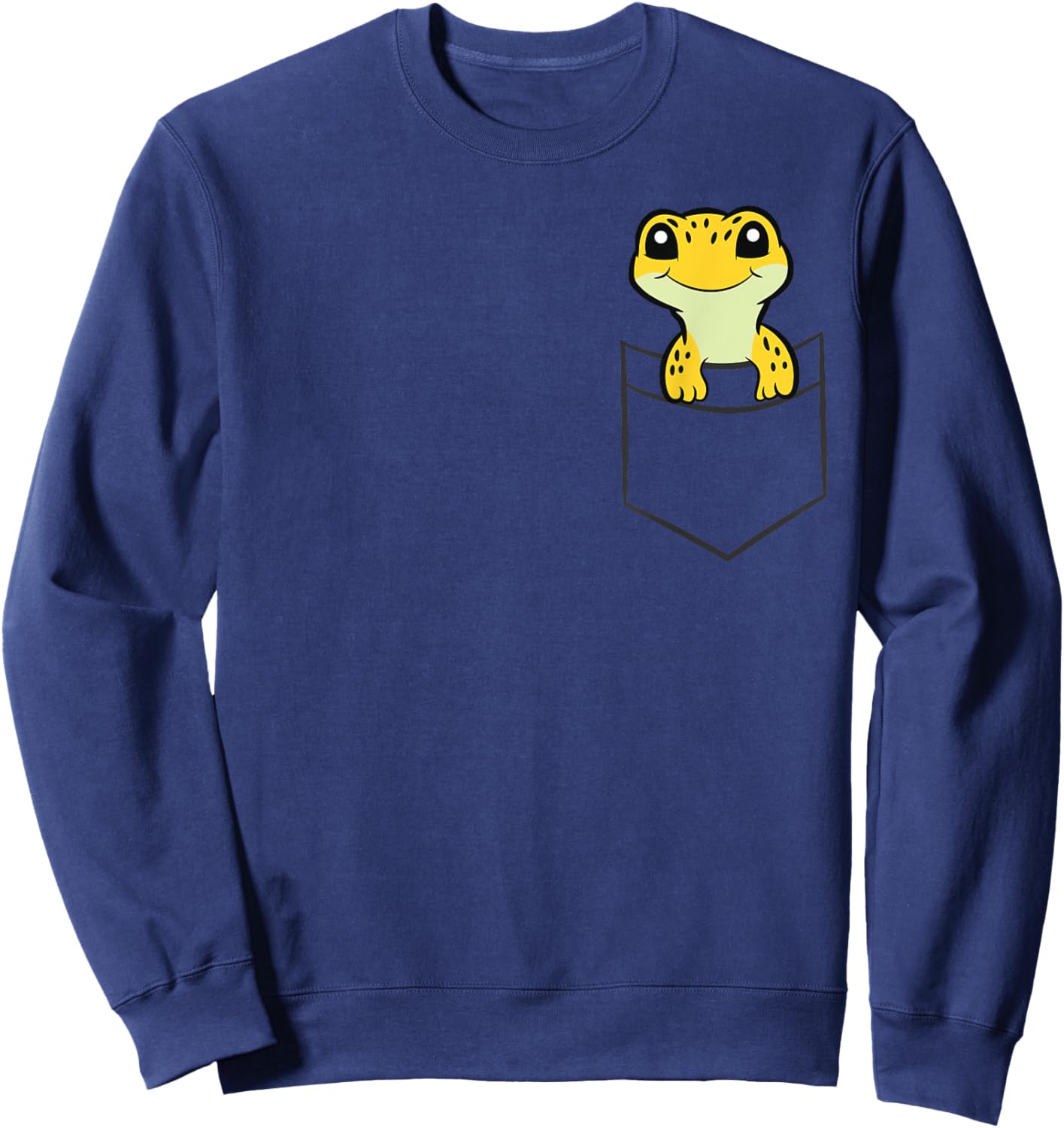 Leopard Gecko In The Pocket Cute Pocket Leopard Gecko Sweatshirt - Sweatshirt | Navy