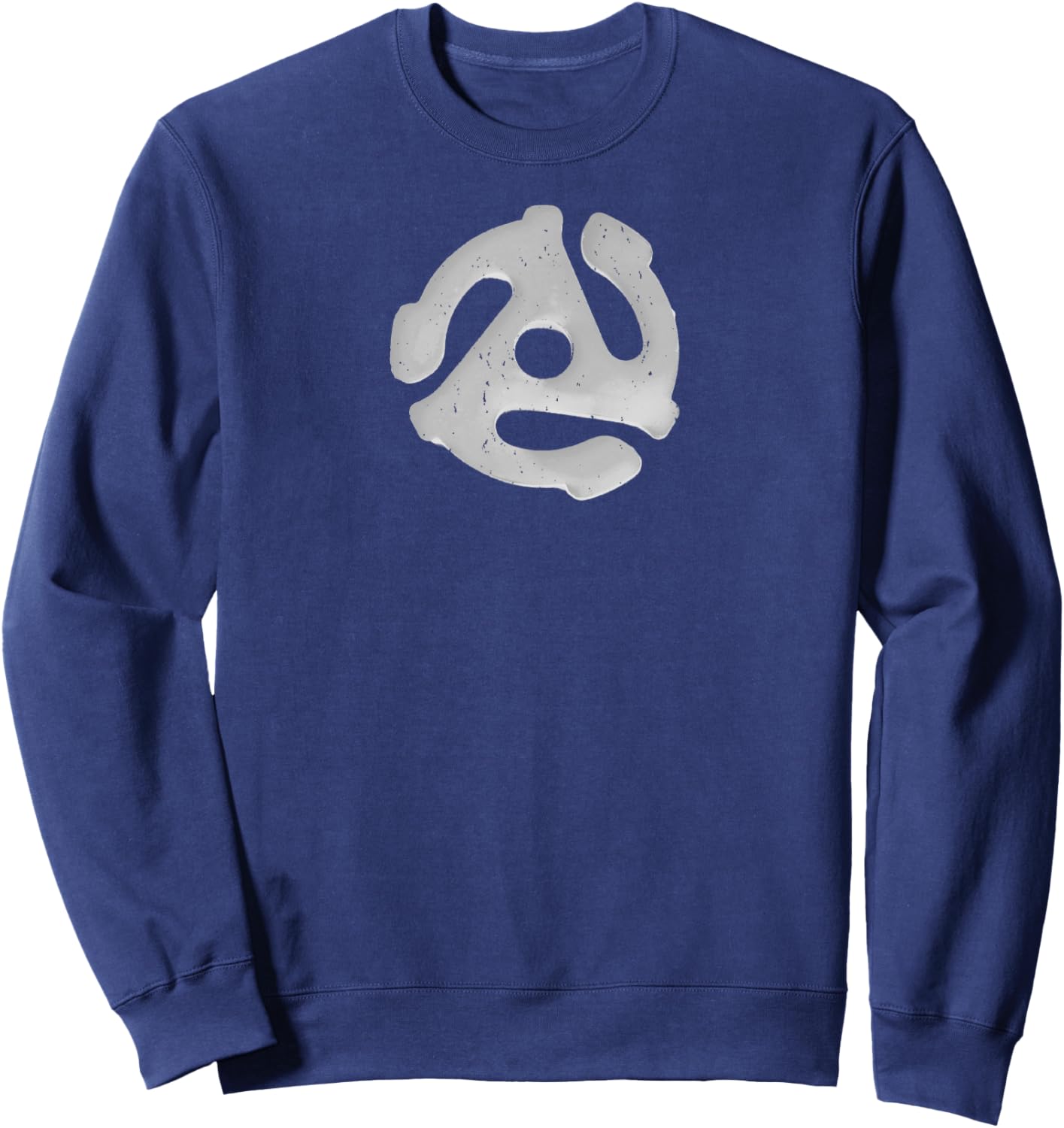 45 RPM Vinyl Plate Adapter Turntable Music Album Vintage Sweatshirt - Sweatshirt | Navy