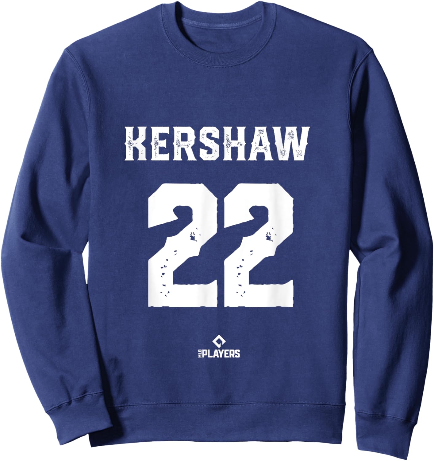 Clayton Kershaw 22 MLBPA Los Angeles Baseball Player Sweatshirt - Sweatshirt | Navy