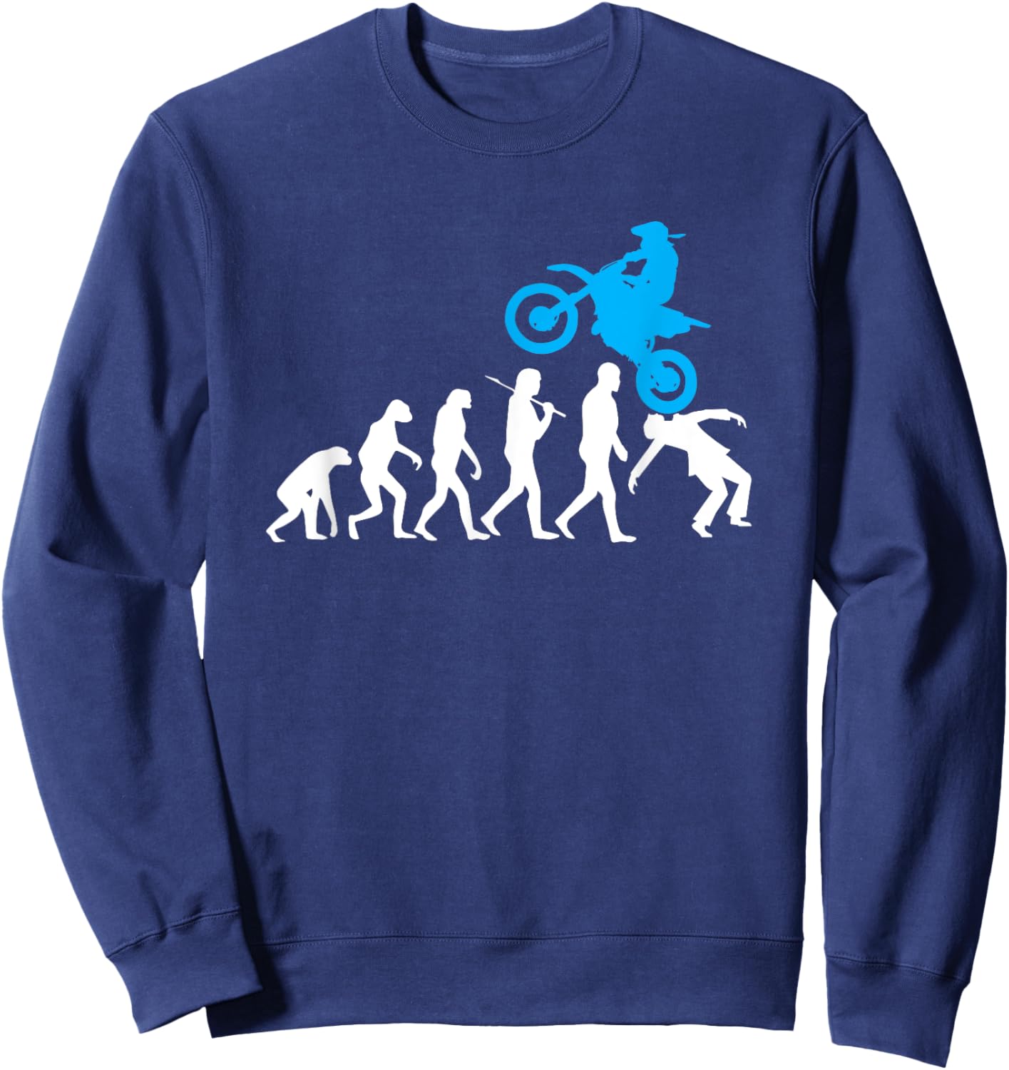 Funny Dirt Bike Evolution Braap MX Motocross Rider Boys Sweatshirt - Sweatshirt | Navy