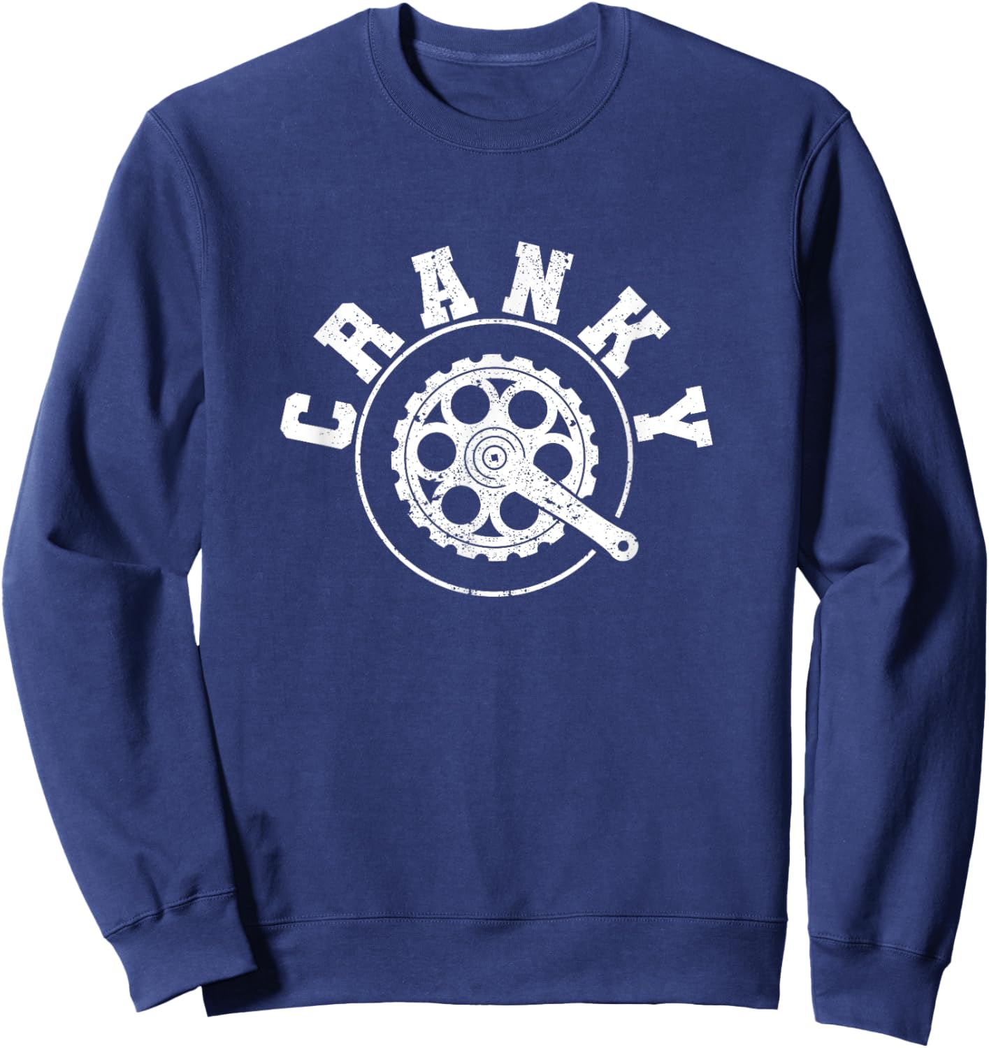 Cranky Funny Bicycle Lover Crank Cycling Biker Mountain Bike Sweatshirt - Sweatshirt | Navy