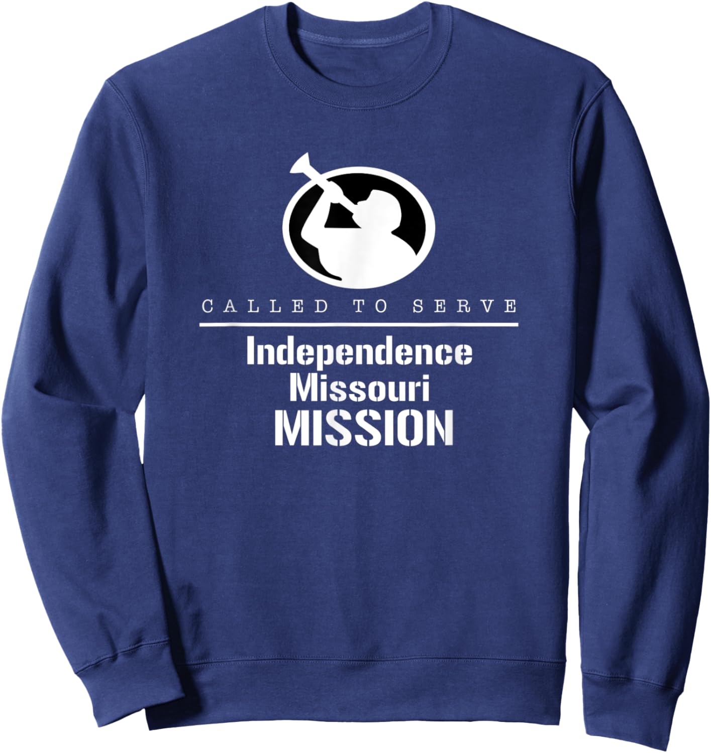 Called To Serve Angel Moroni Independence Missouri Mission Sweatshirt - Sweatshirt | Navy