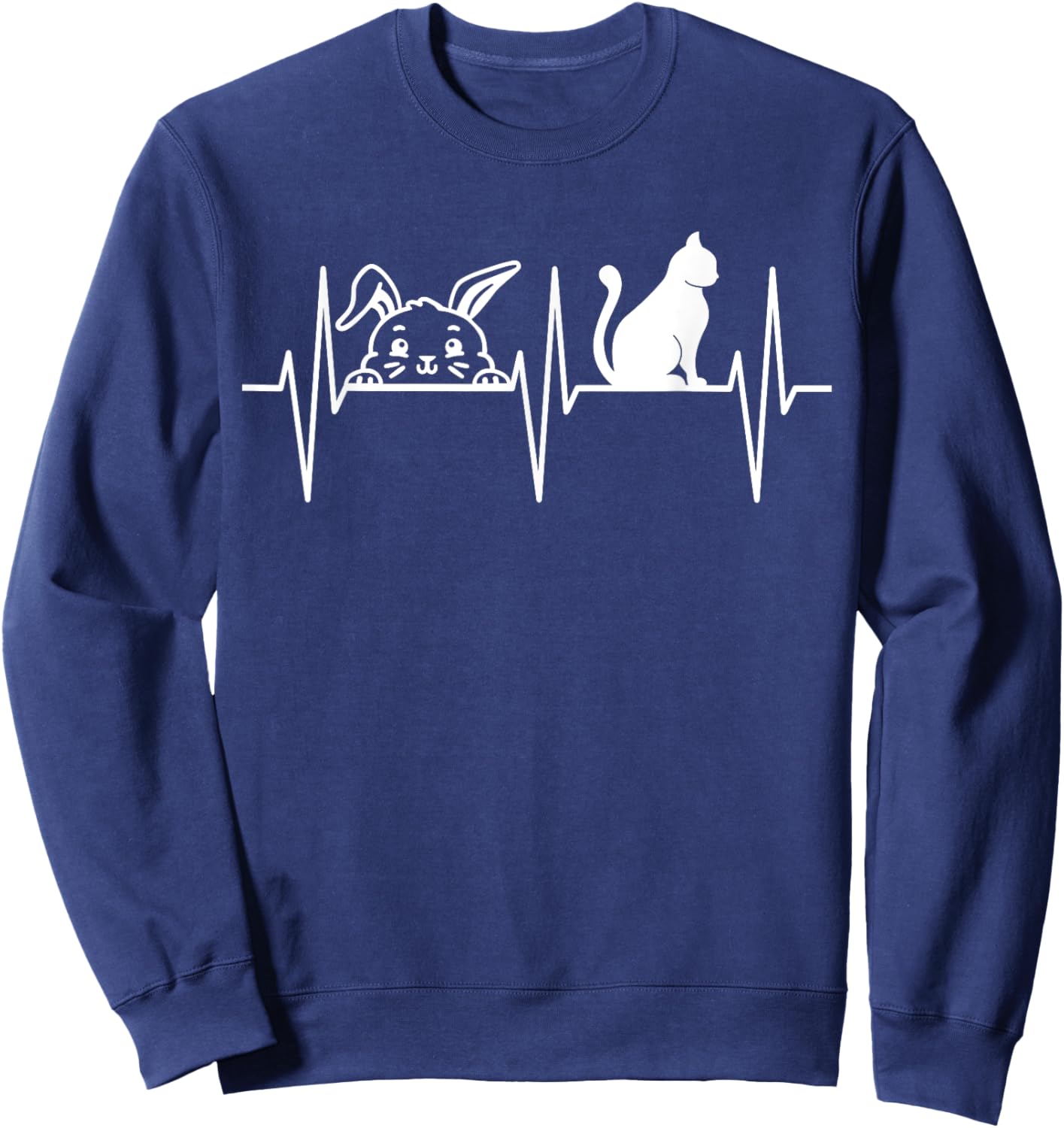 Bunny Shirt Funny Cat Lover Rabbit Pet Bunny Lover Women Girls Kids Sweatshirt - Sweatshirt | Navy