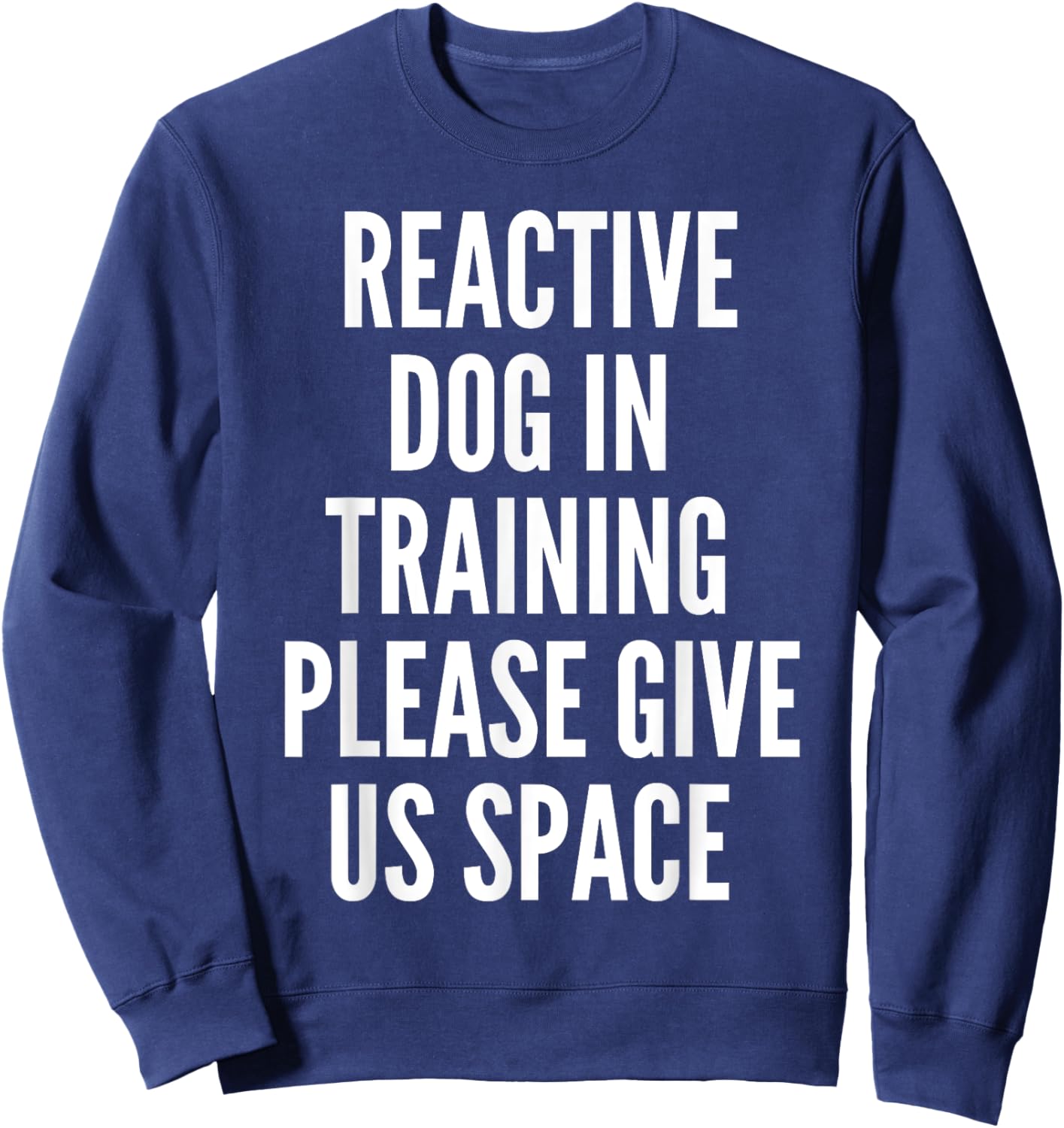 Nervous Dog Reactive Dog Owner Training Apparel -Adults Black Short Sleeve Dog Pattern Sweatshirt - Sweatshirt | Navy