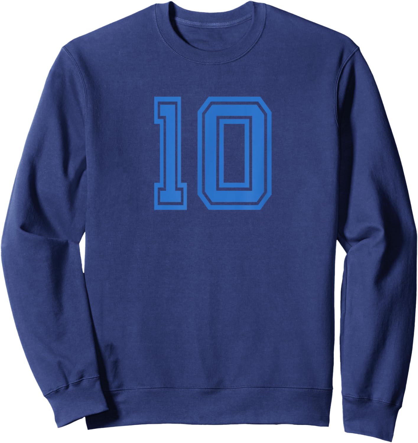 Number #10 Blue Favorite Number Sweatshirt - Sweatshirt | Navy