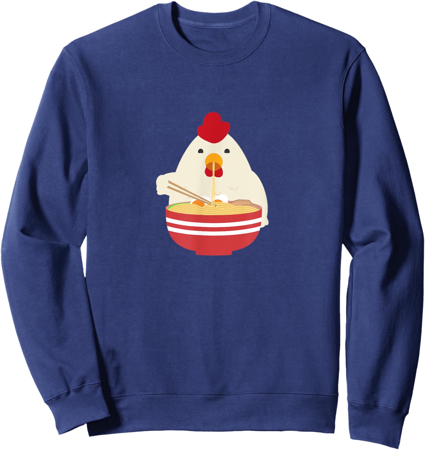 Ramen Chicken Noodle Soup Kawaii Anime Sweatshirt - Sweatshirt | Navy