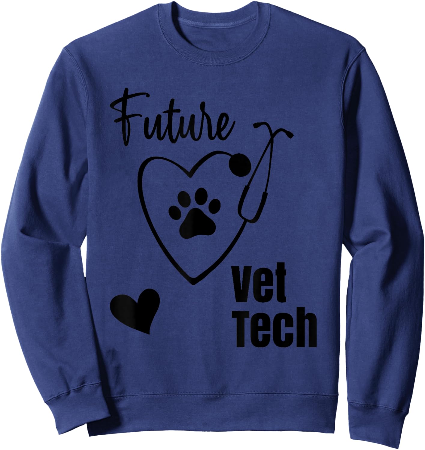 Cute Future Vet Tech Vet Nurse Student Veterinary Technician Sweatshirt - Sweatshirt | Navy