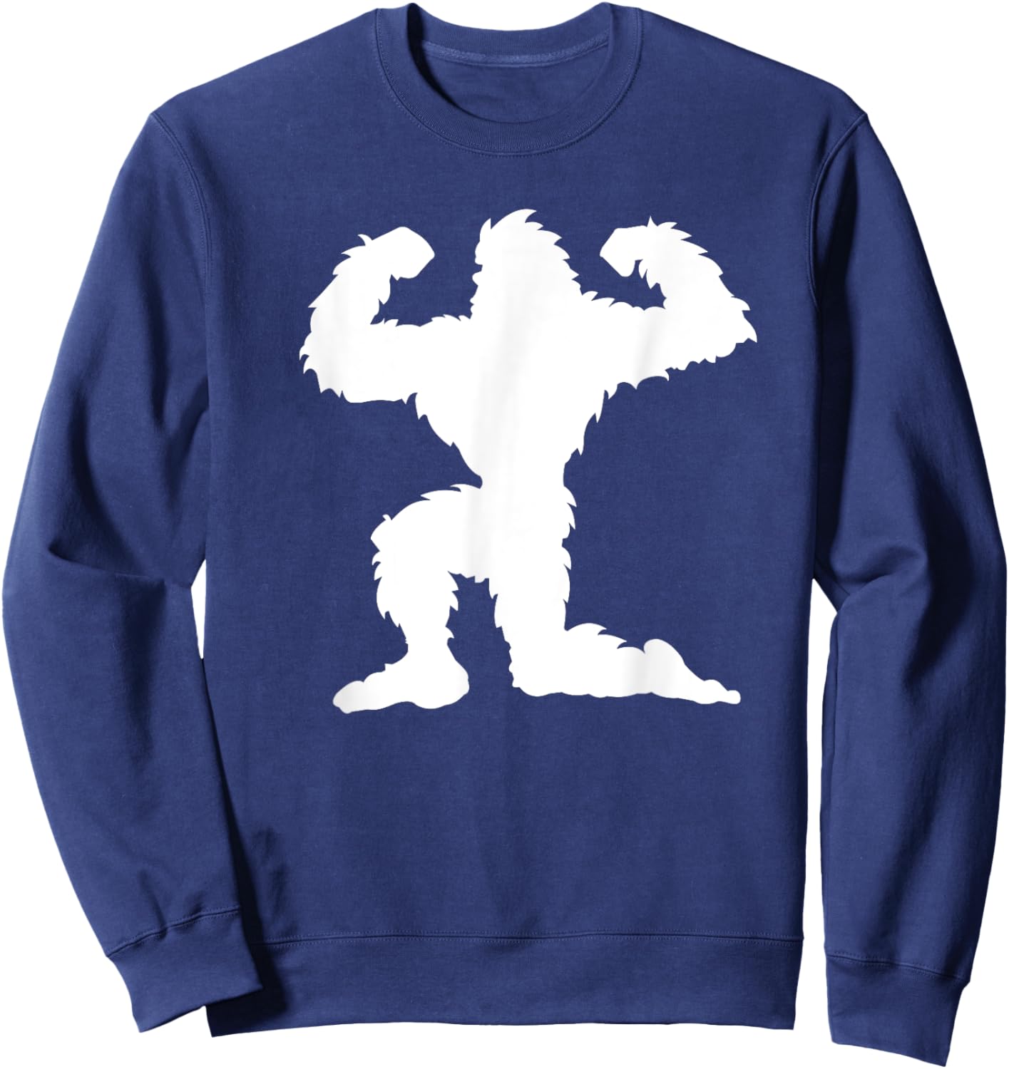 Funny Bodybuilding Bigfoot Bodybuilder Weightlifting Fitness Sweatshirt - Sweatshirt | Navy