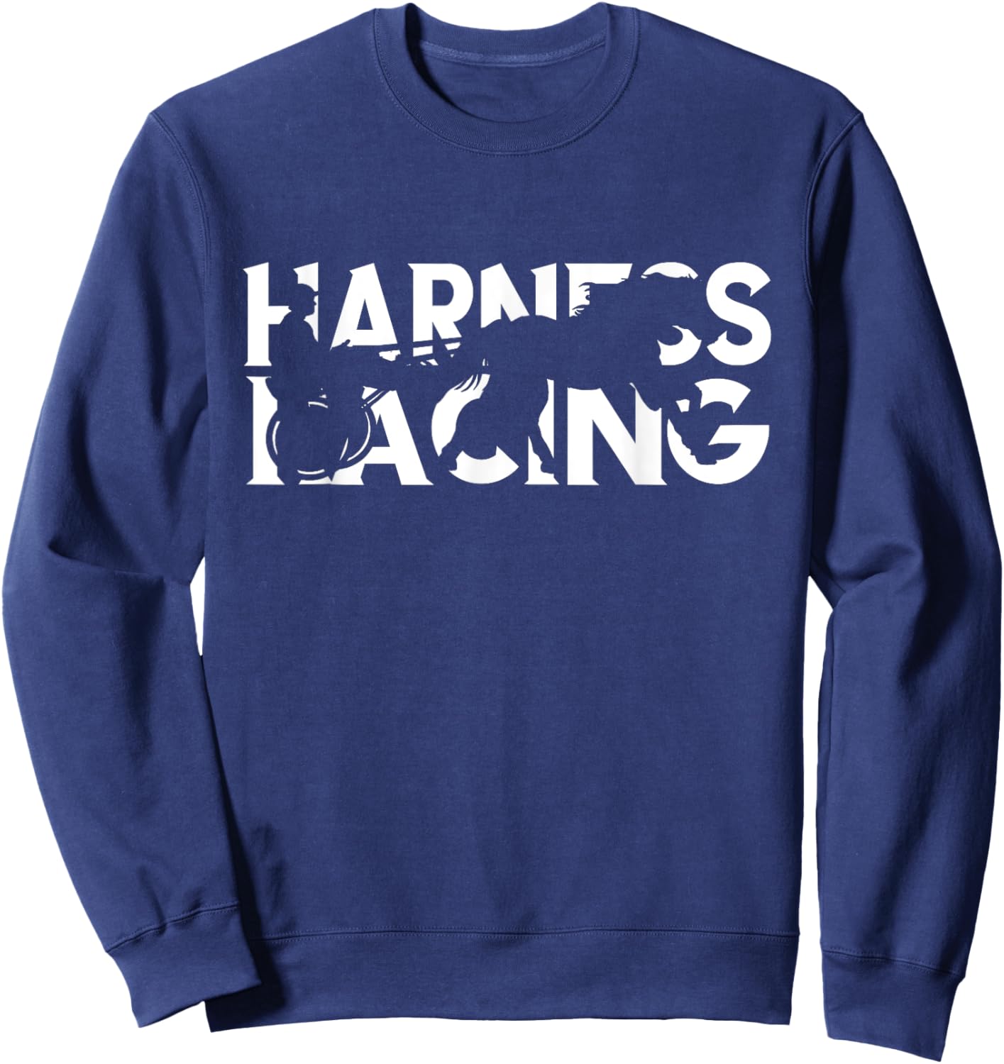 Harness Racing Horse Racer Trotting Horse Racing Equitation Sweatshirt - Sweatshirt | Navy