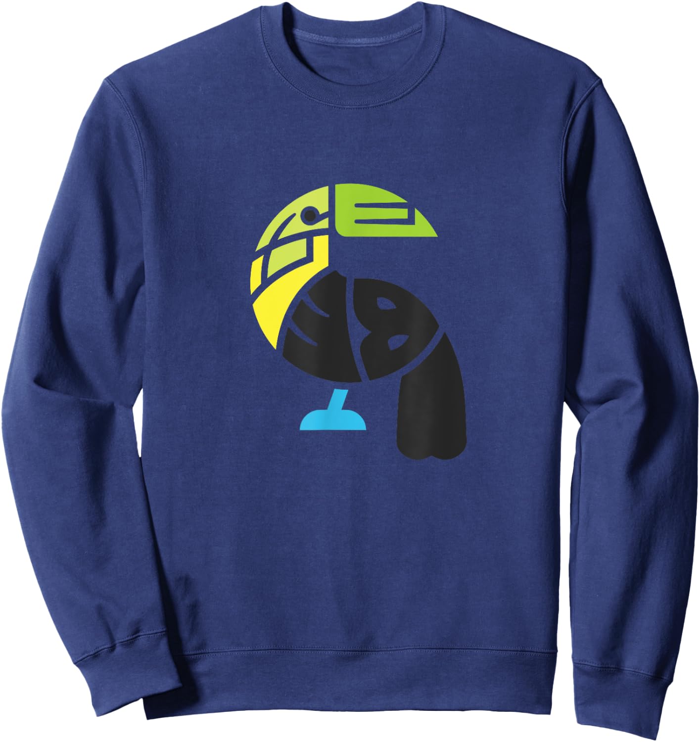 Belize Toucan Colorful Word Art - Funny Animal Sweatshirt - Sweatshirt | Navy