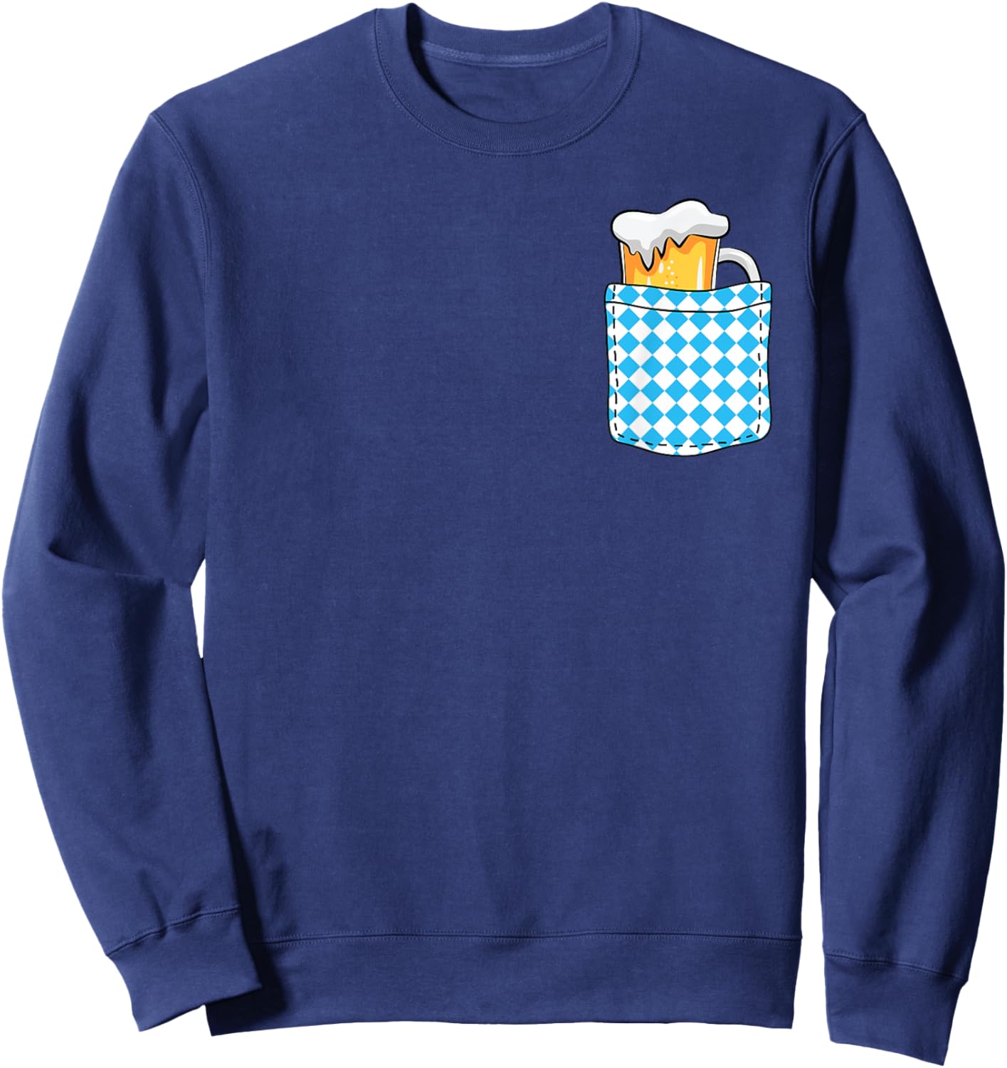 Bavarian Pocket Oktoberfest Funny German Festival Bavaria Sweatshirt - Sweatshirt | Navy