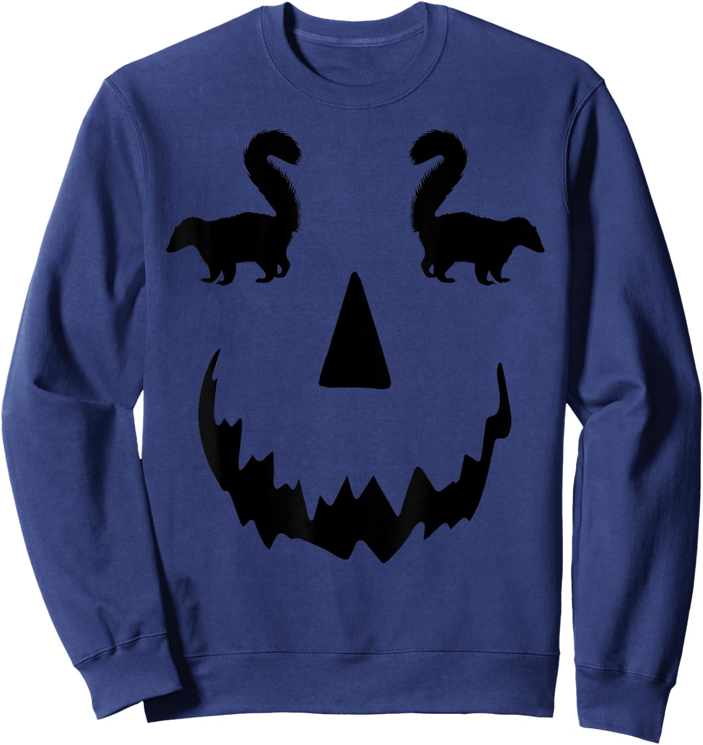 pumpkin Skunk halloween Sweatshirt - Sweatshirt | Navy