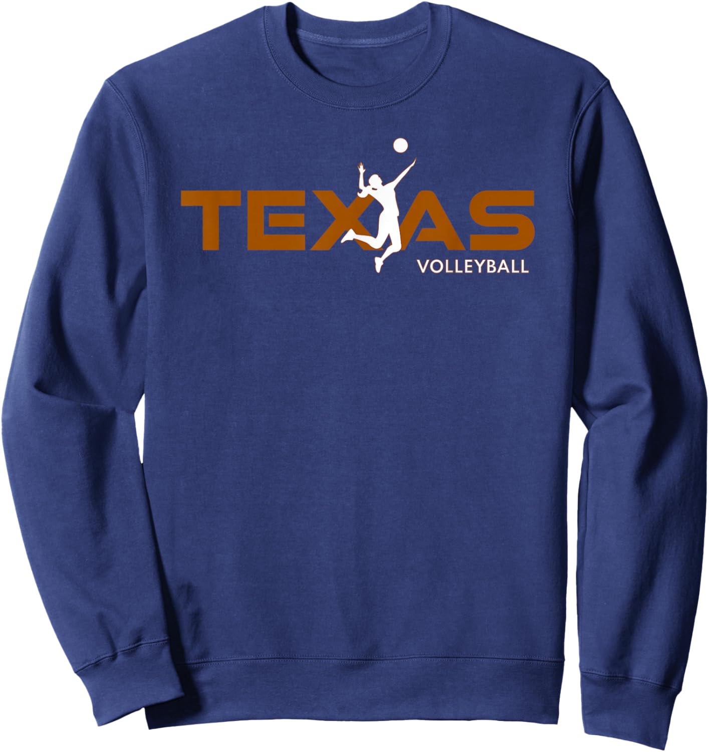 Sport Fan Tex The Lone Star State of Texas Volleyball Sweatshirt - Sweatshirt | Navy