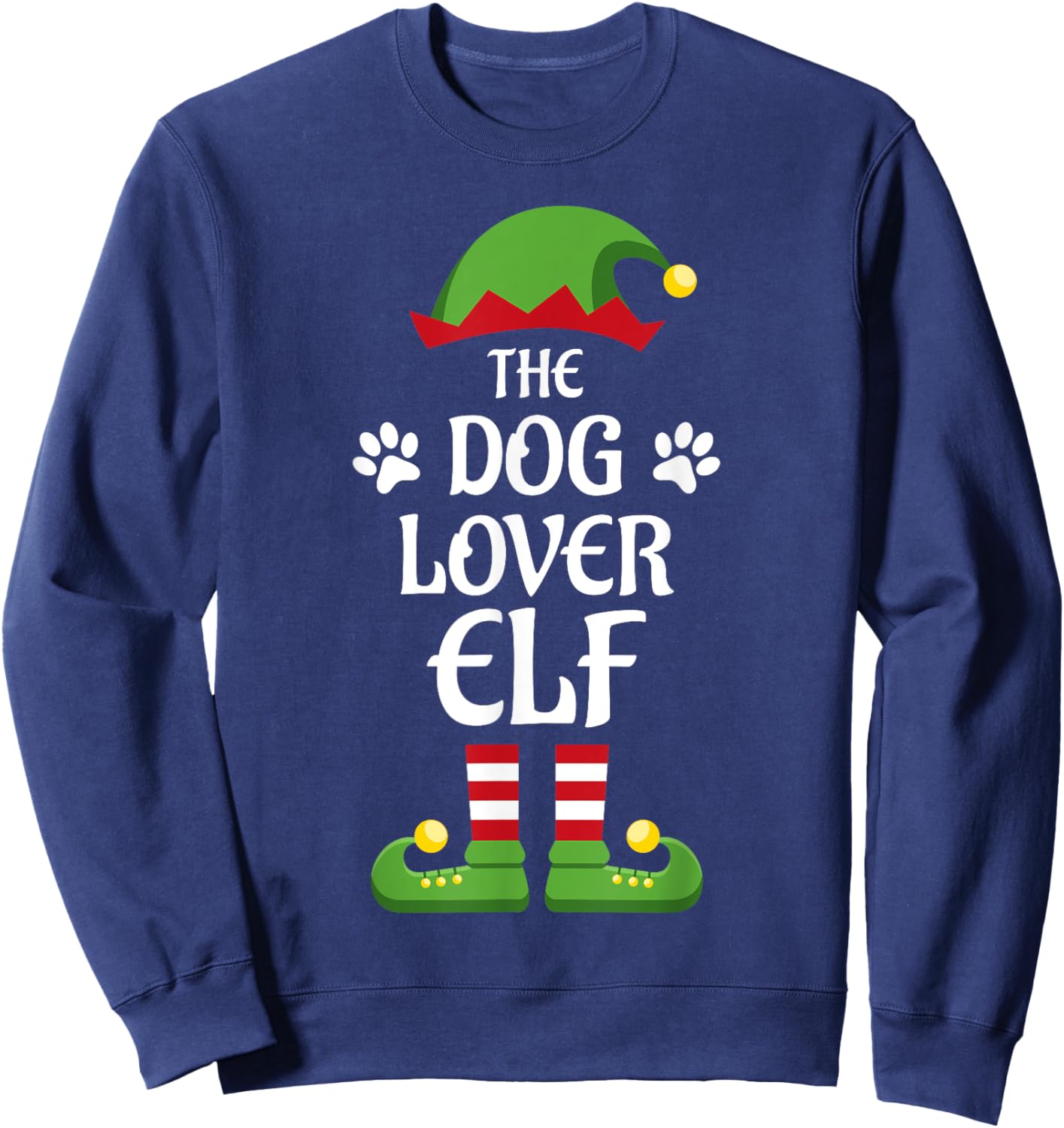 Dog Lover Elf Family Matching Group Christmas Women Kids Sweatshirt - Sweatshirt | Navy