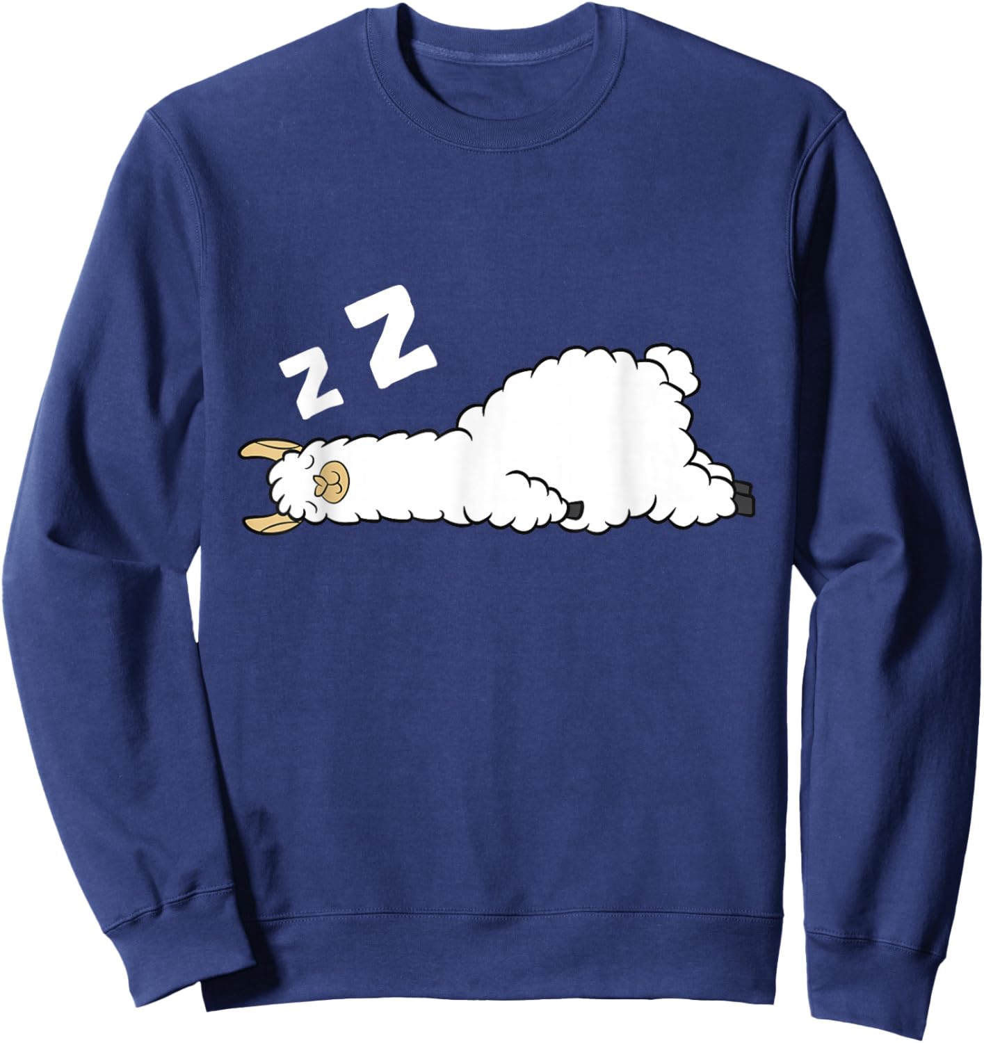 Llama Sleeping Tired Llama Pajama Love Llamas Sweatshirt - Sweatshirt | Navy