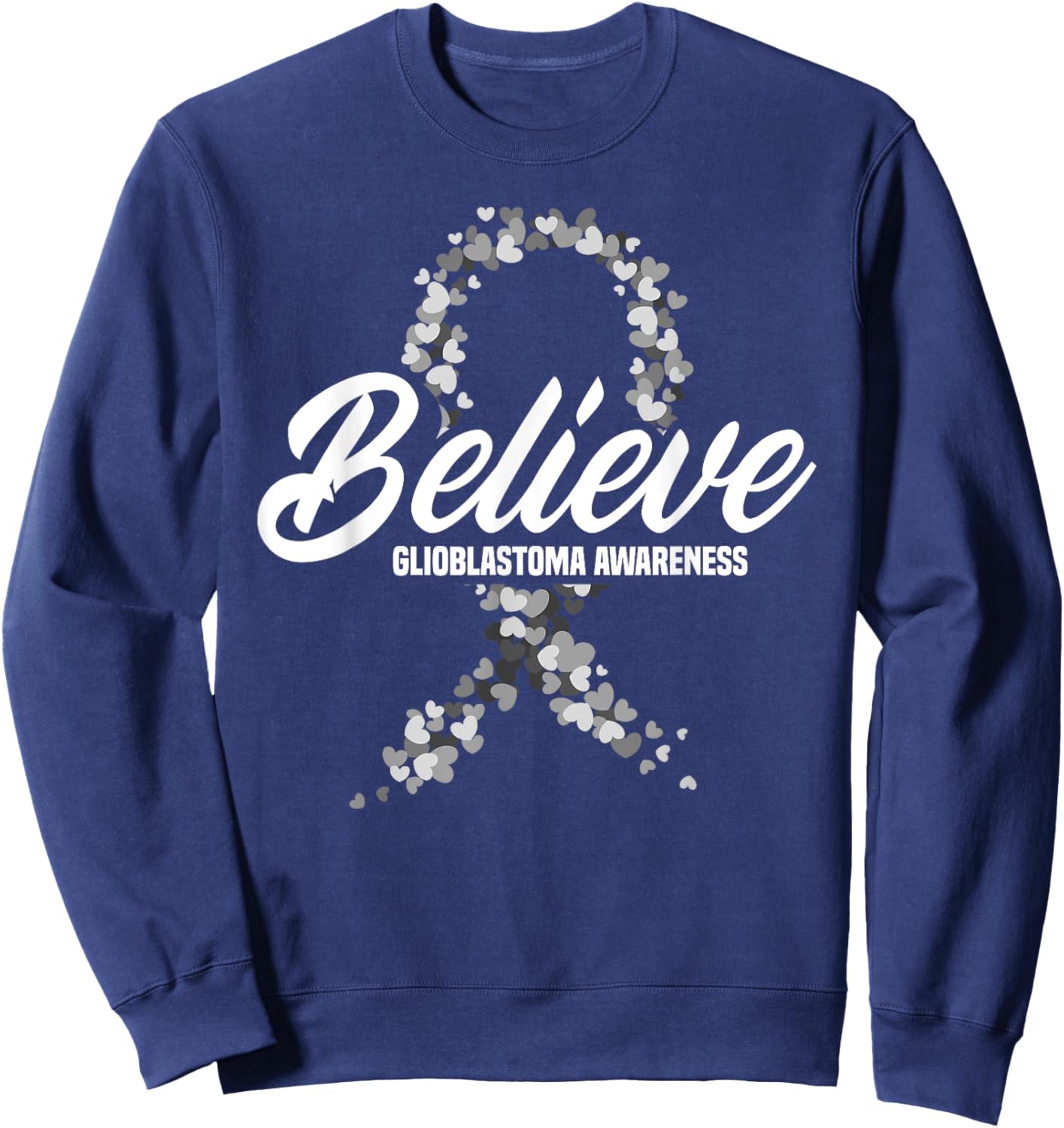 Glioblastoma Warrior Glioblastoma Awareness Sweatshirt - Sweatshirt | Navy