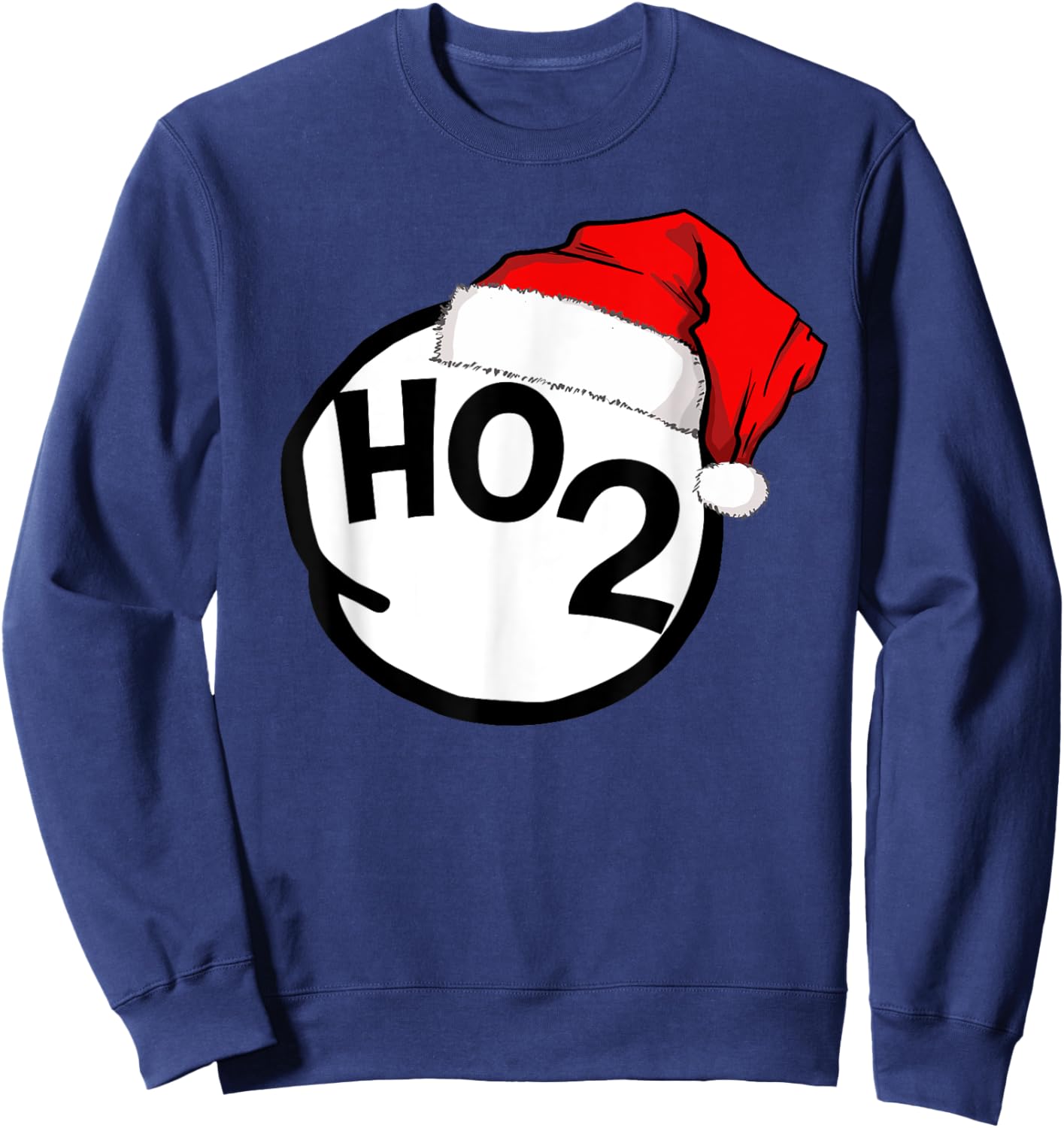 Ho 2 Funny Ho Cubed Ho Ho Ho Family Matching Christmas Sweatshirt - Sweatshirt | Navy