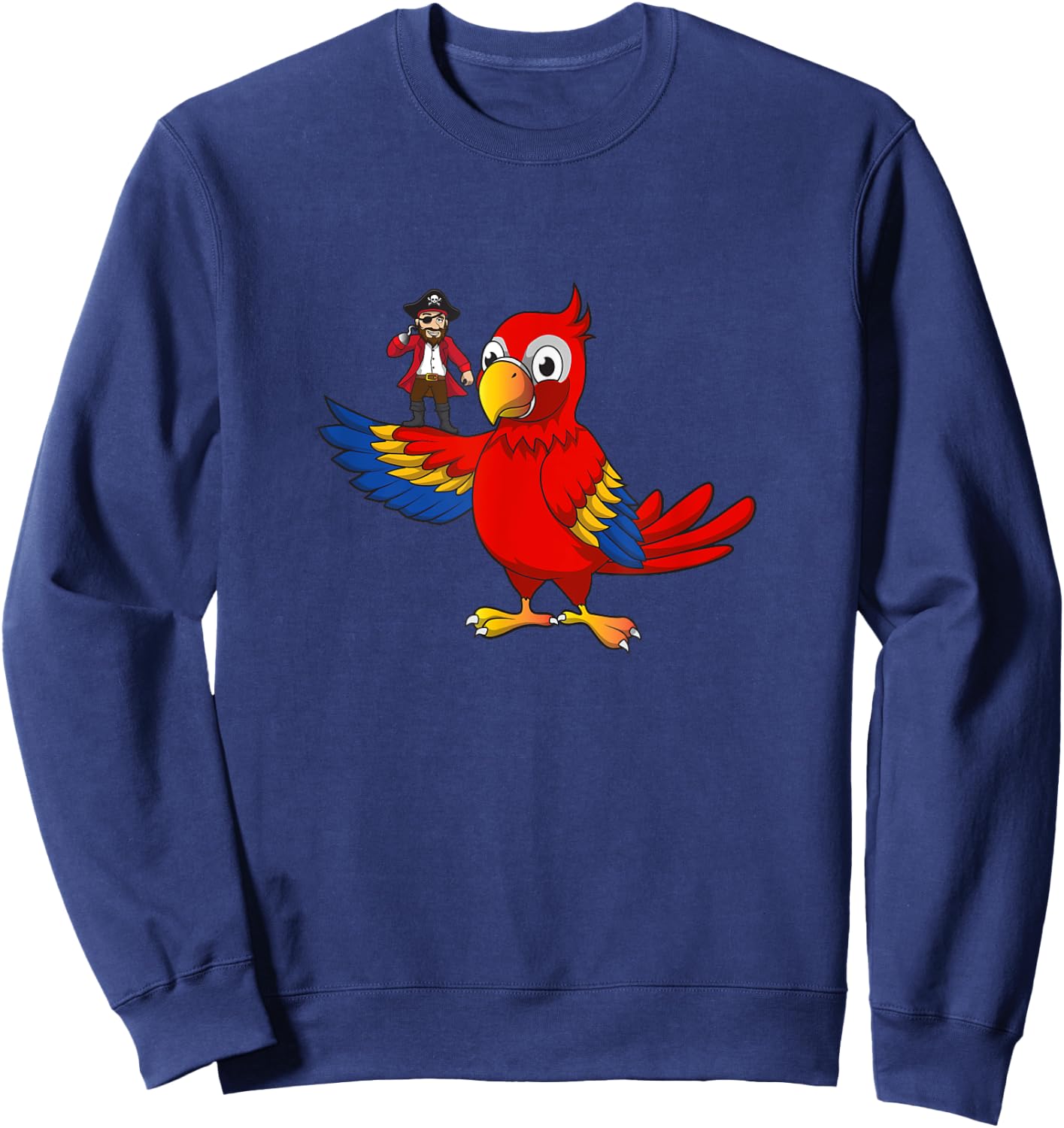 Funny Pirate Parrot humor. Sweatshirt - Sweatshirt | Navy