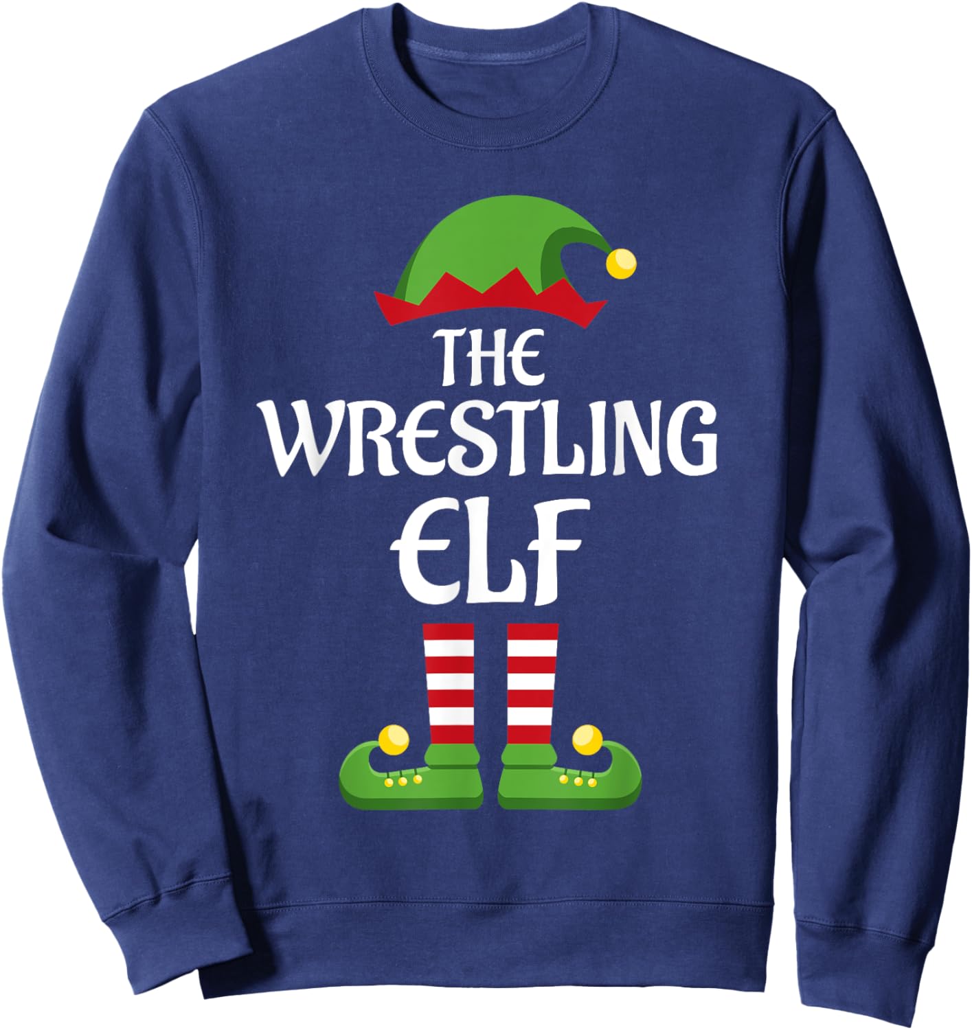 Wrestling Elf Family Matching Group Christmas Sweatshirt - Sweatshirt | Navy