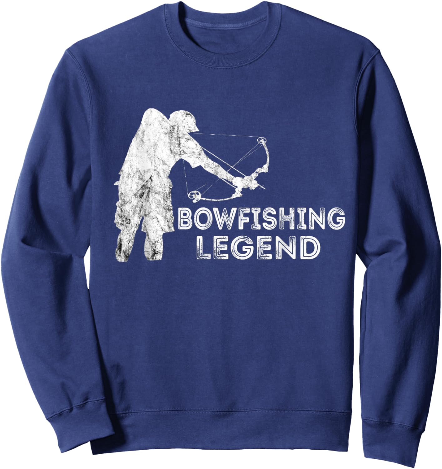 Bowfishing Legend Bowfisher Bowfish Fish Bow Hunting Fisher Sweatshirt - Sweatshirt | Navy