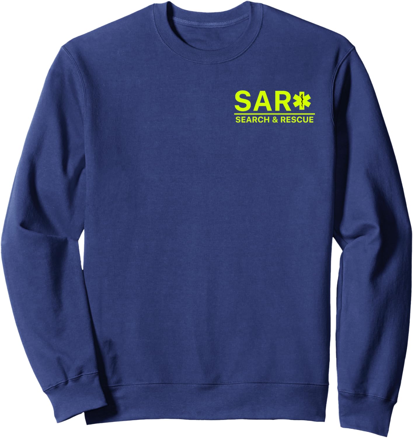 Front & Back Search and Rescue SAR EMS Sweatshirt - Sweatshirt | Navy