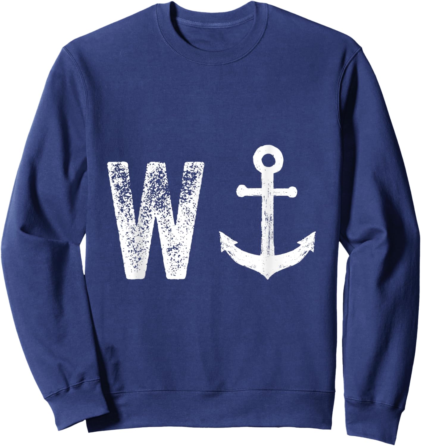 W ANCHOR Funny Wanker Jerk British Slang Sweatshirt - Sweatshirt | Navy