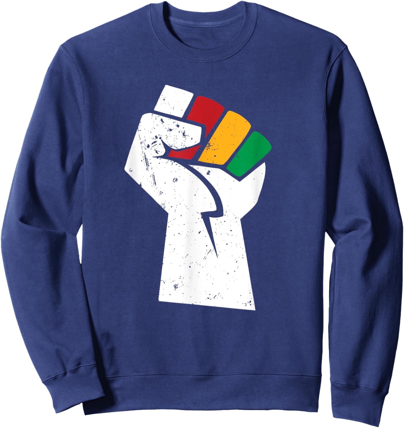 Juneteenth Black Fist Juneteenth Sweatshirt - Sweatshirt | Navy
