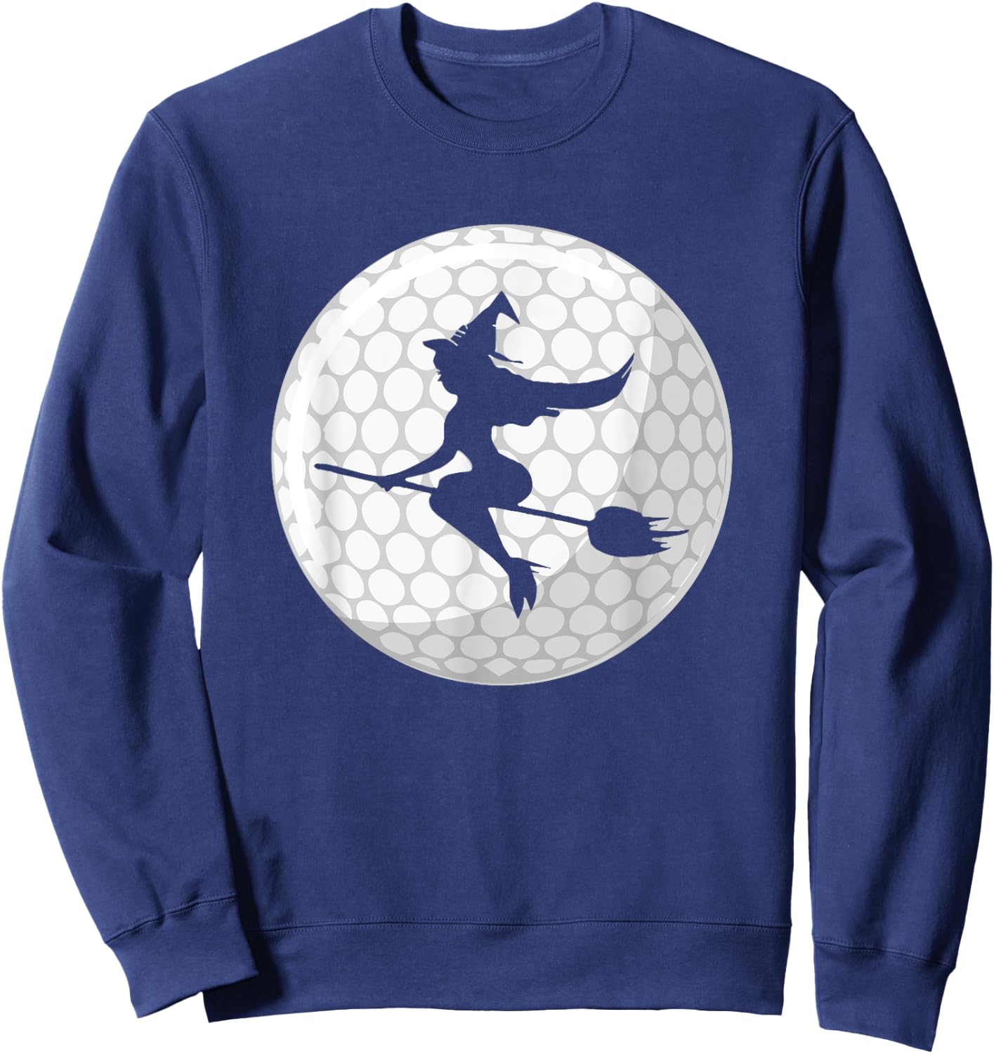 Halloween Witch Golf Player Sweatshirt - Sweatshirt | Navy