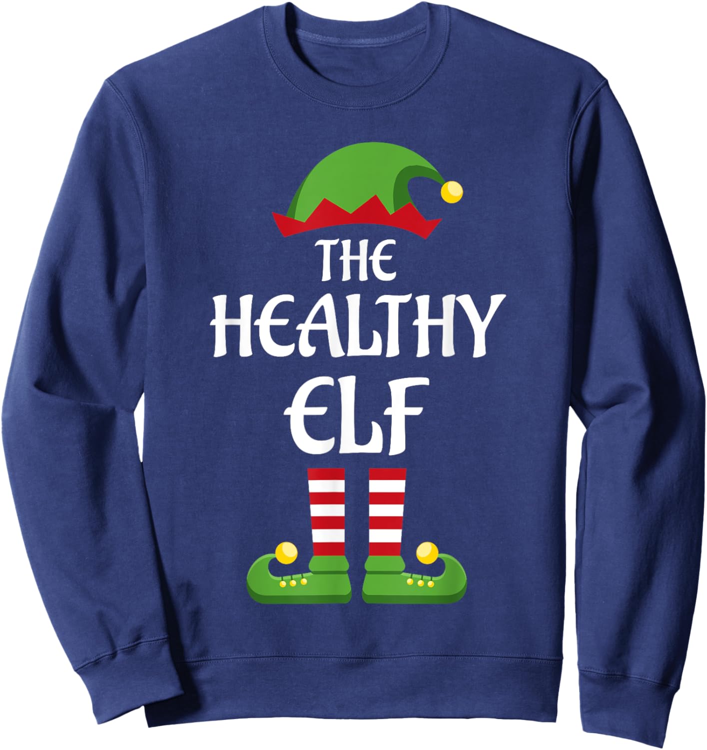 Healthy Elf Family Matching Group Christmas Sweatshirt - Sweatshirt | Navy